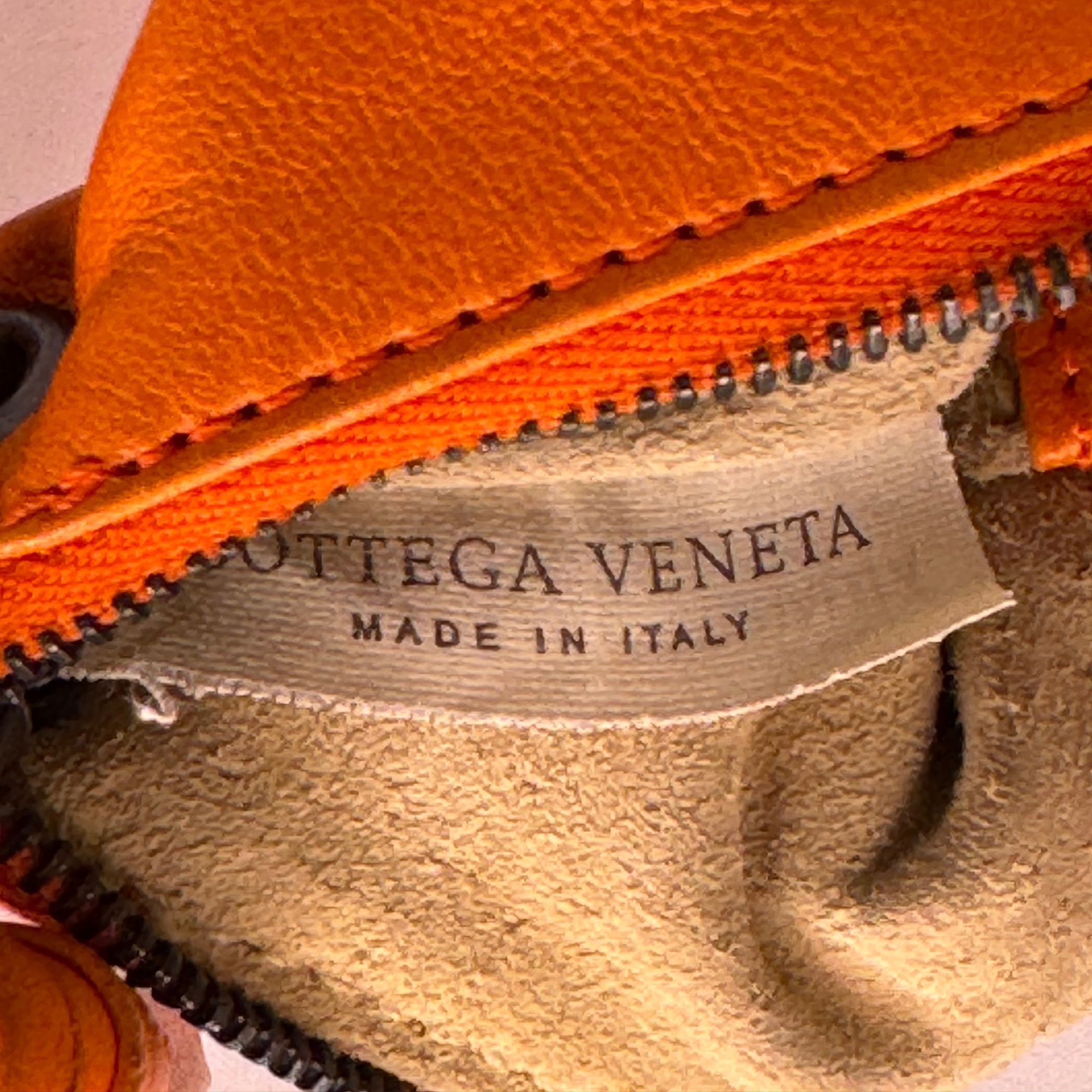 Bottega Veneta Orange Leather Mini Handbag