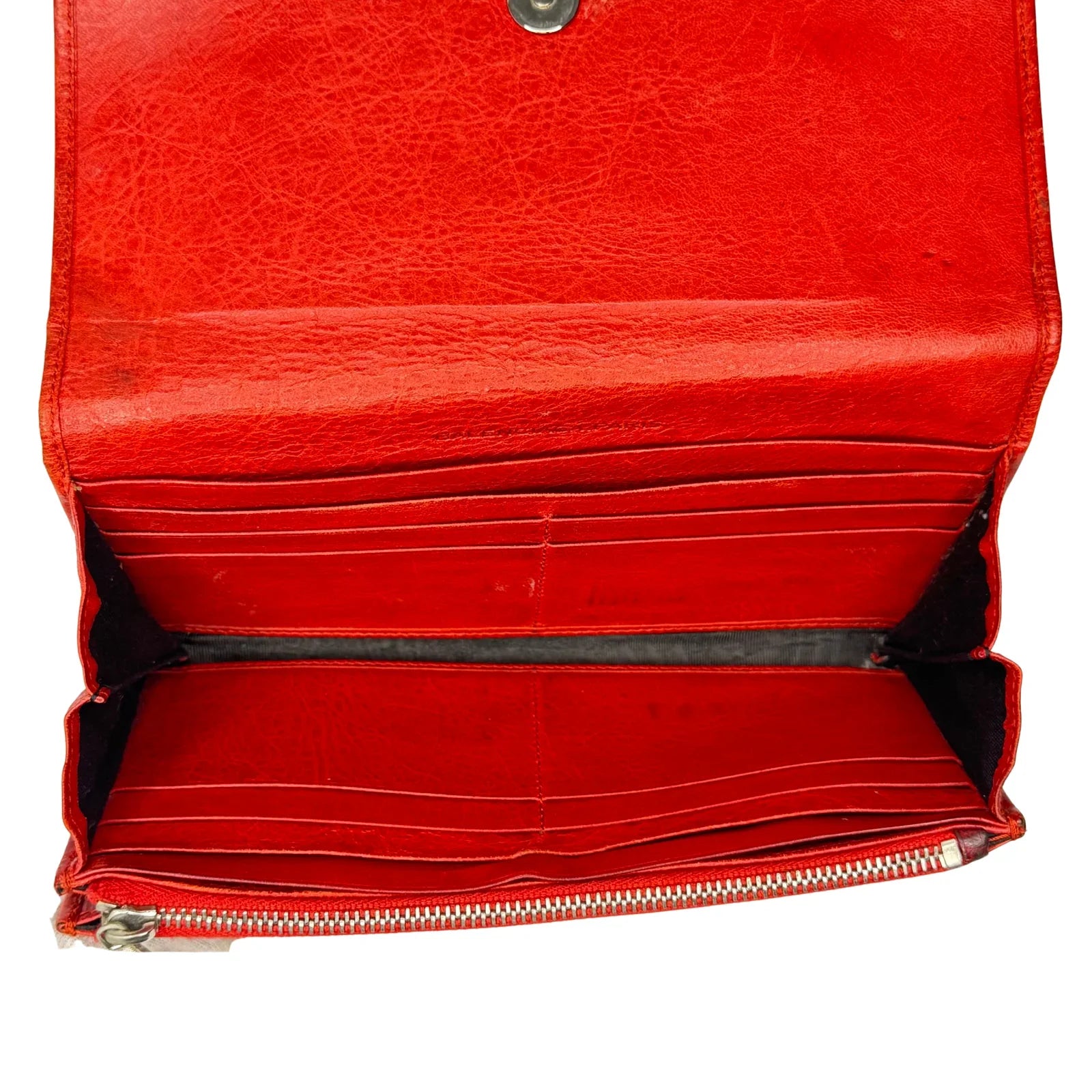 Balenciaga Red Lipstick Agneau Leather Giant 12 Gold Hardware Wallet - Lost Designer