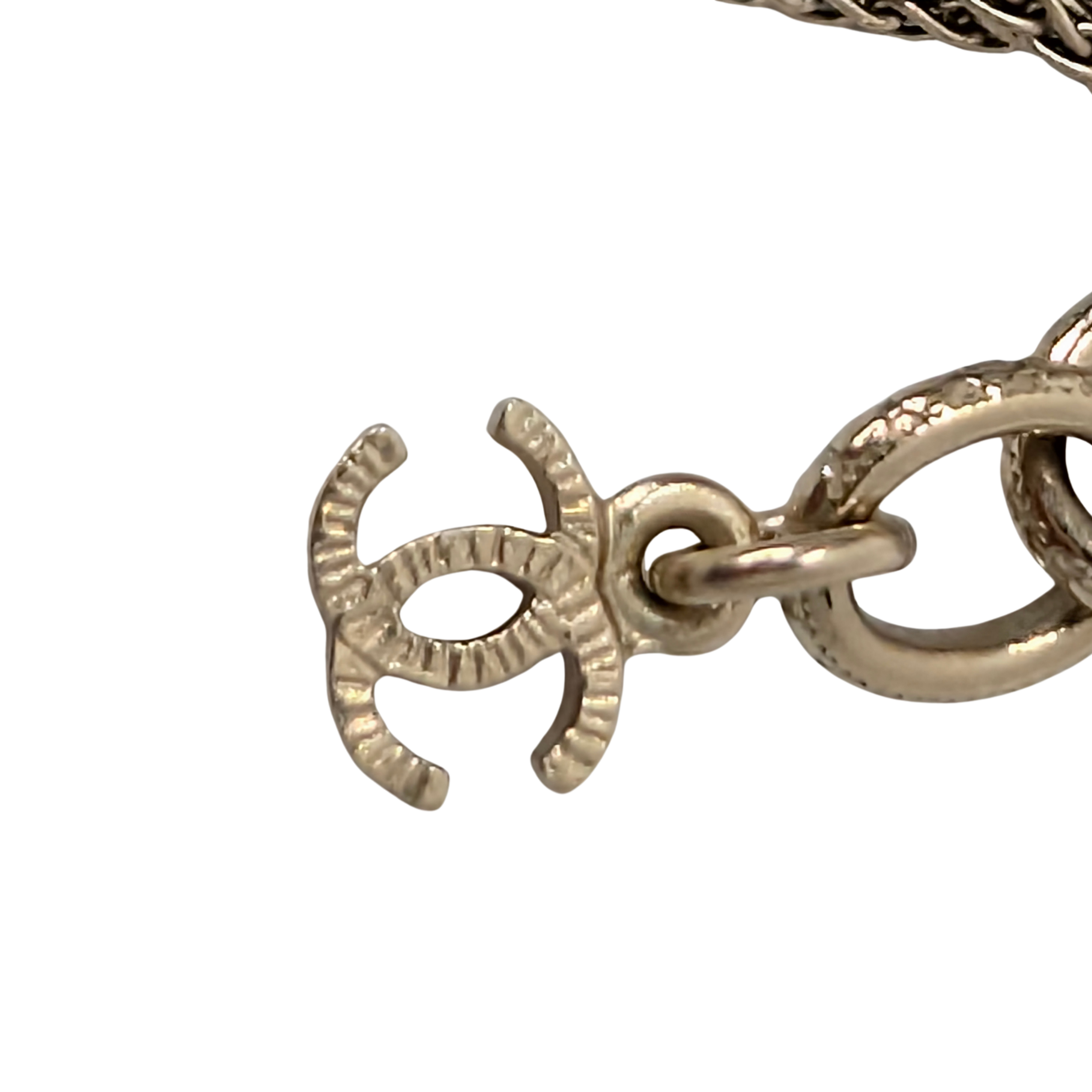 Chanel Faux Pearl & Strass CC Multi-Strand Chain Necklace