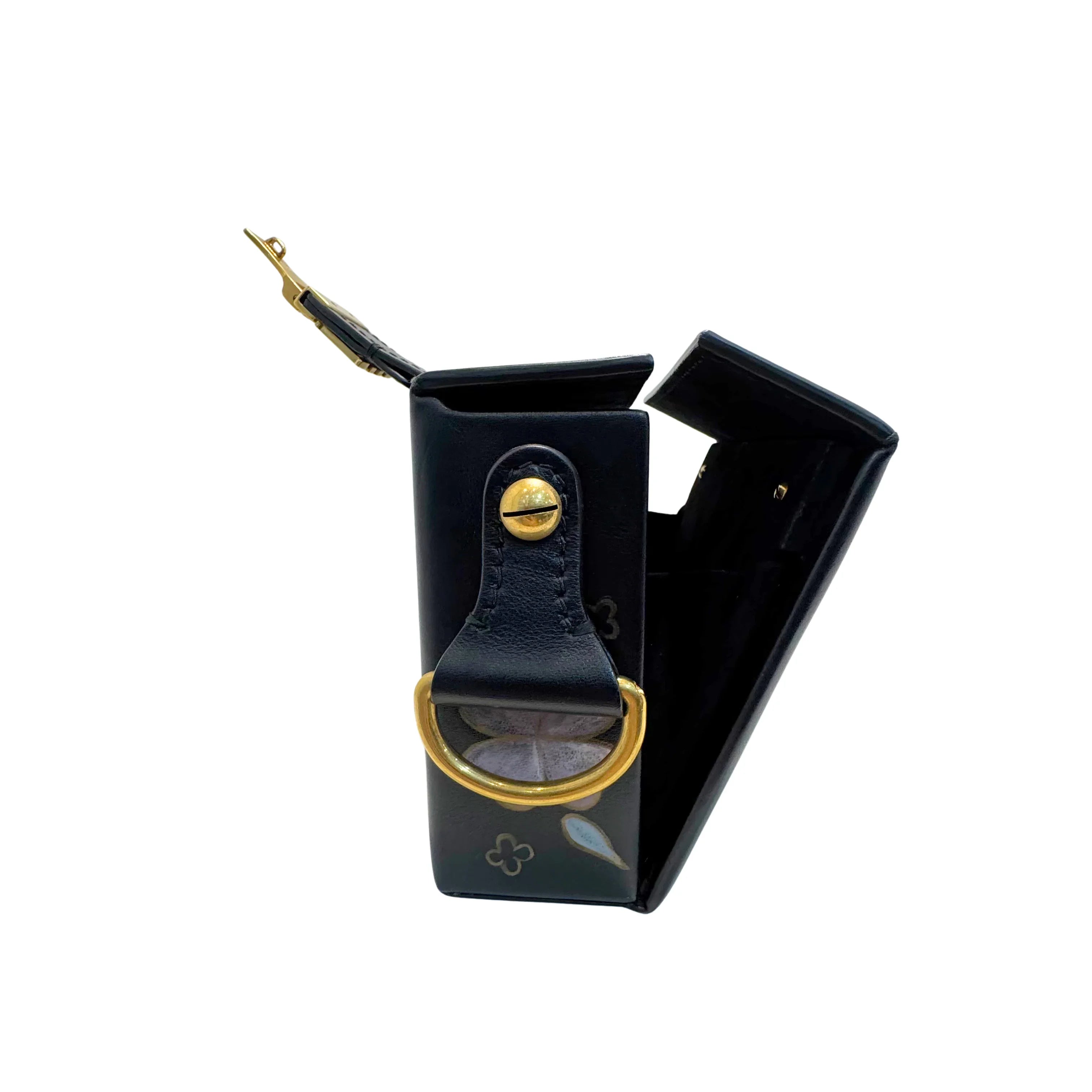 Dior Lockbox Zodiac Shoulder Bag Leather Black - Lost Designer