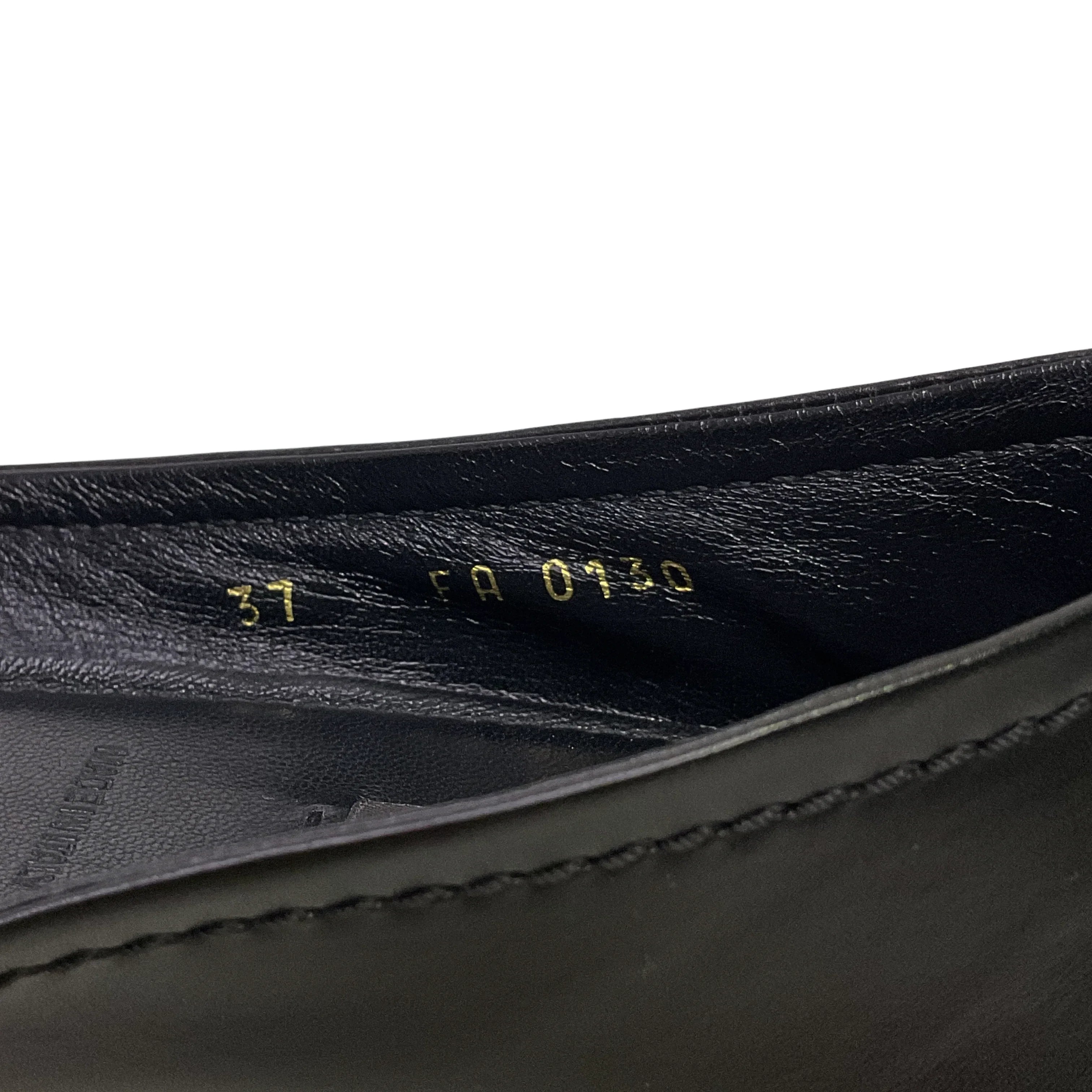 Louis Vuitton Leather Ballet Flats Black 37 - Lost Designer