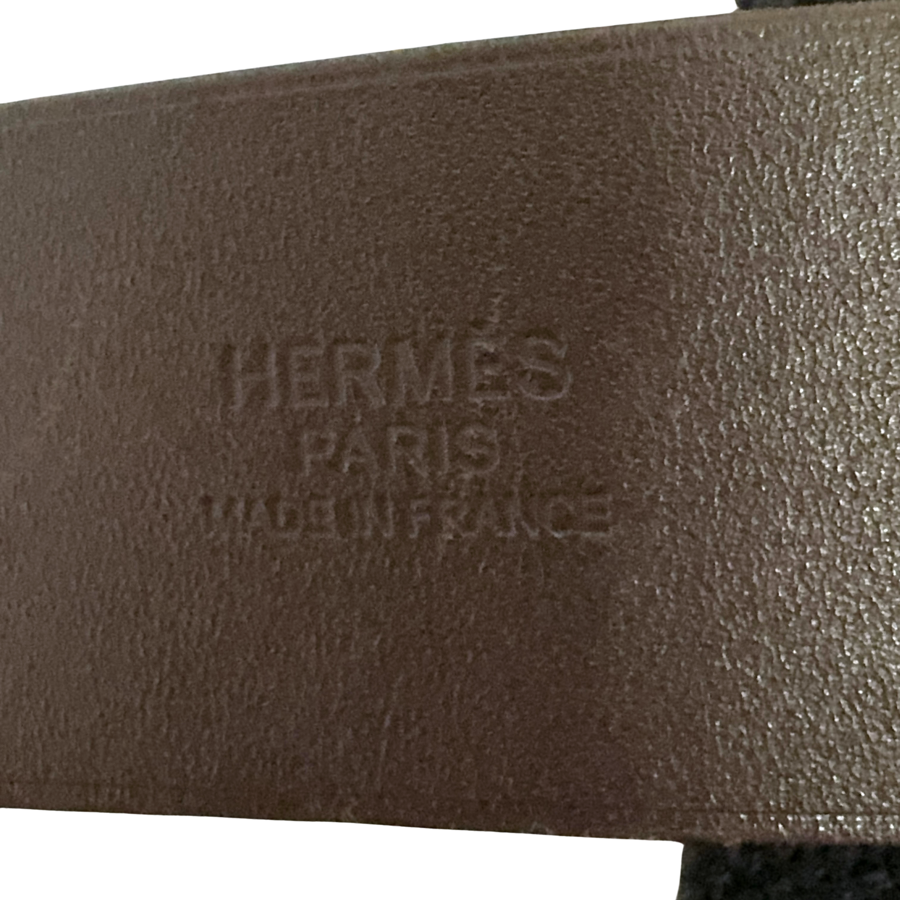 Hermés Etriviére Tote Bag Cotton Canvas Black