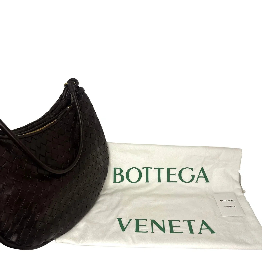 Brand New Bottega Veneta Gemelli Large Shoulder Bag – Intrecciato Dark Brown - Lost Designer