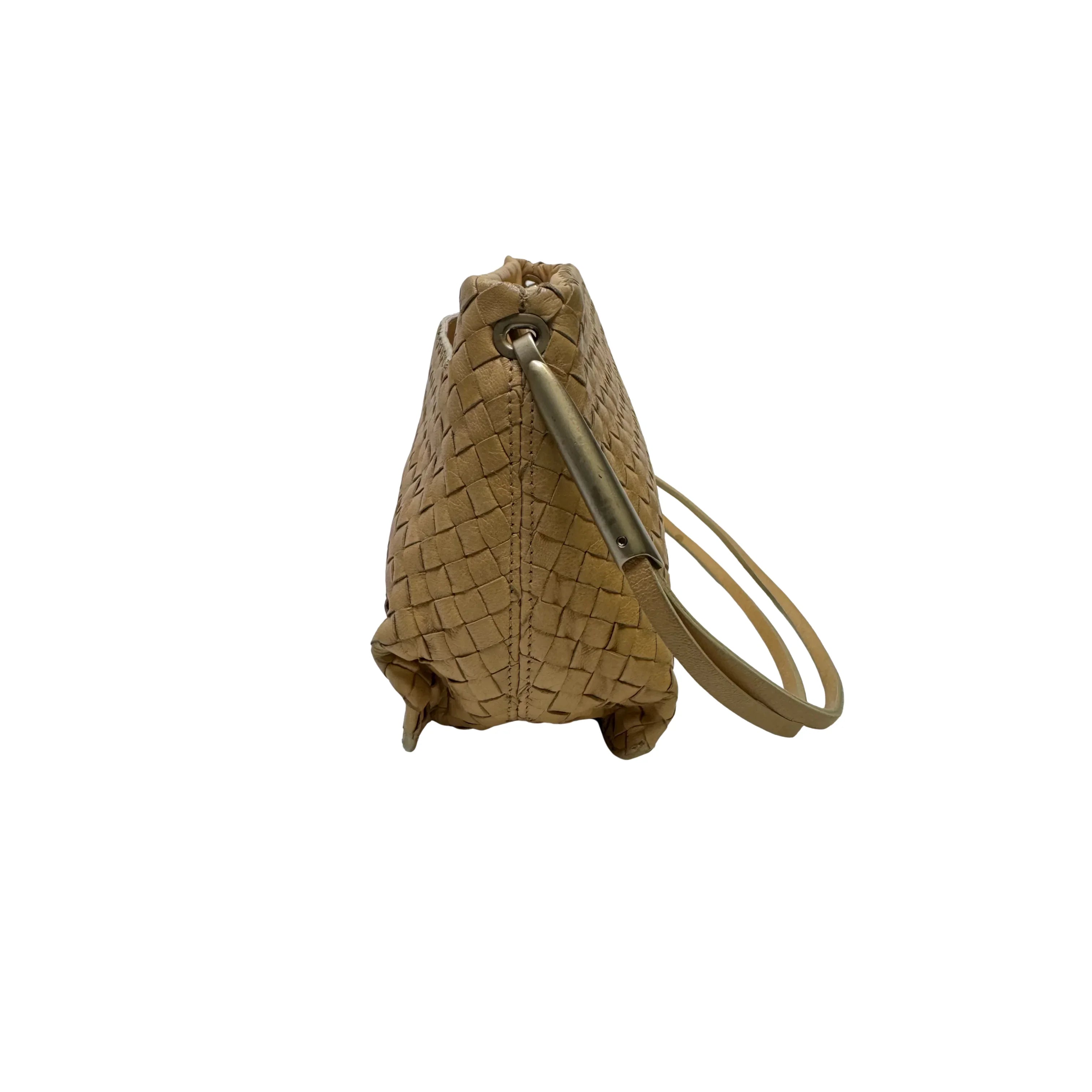 Bottega Veneta Intrecciato Shoulder Bag beige