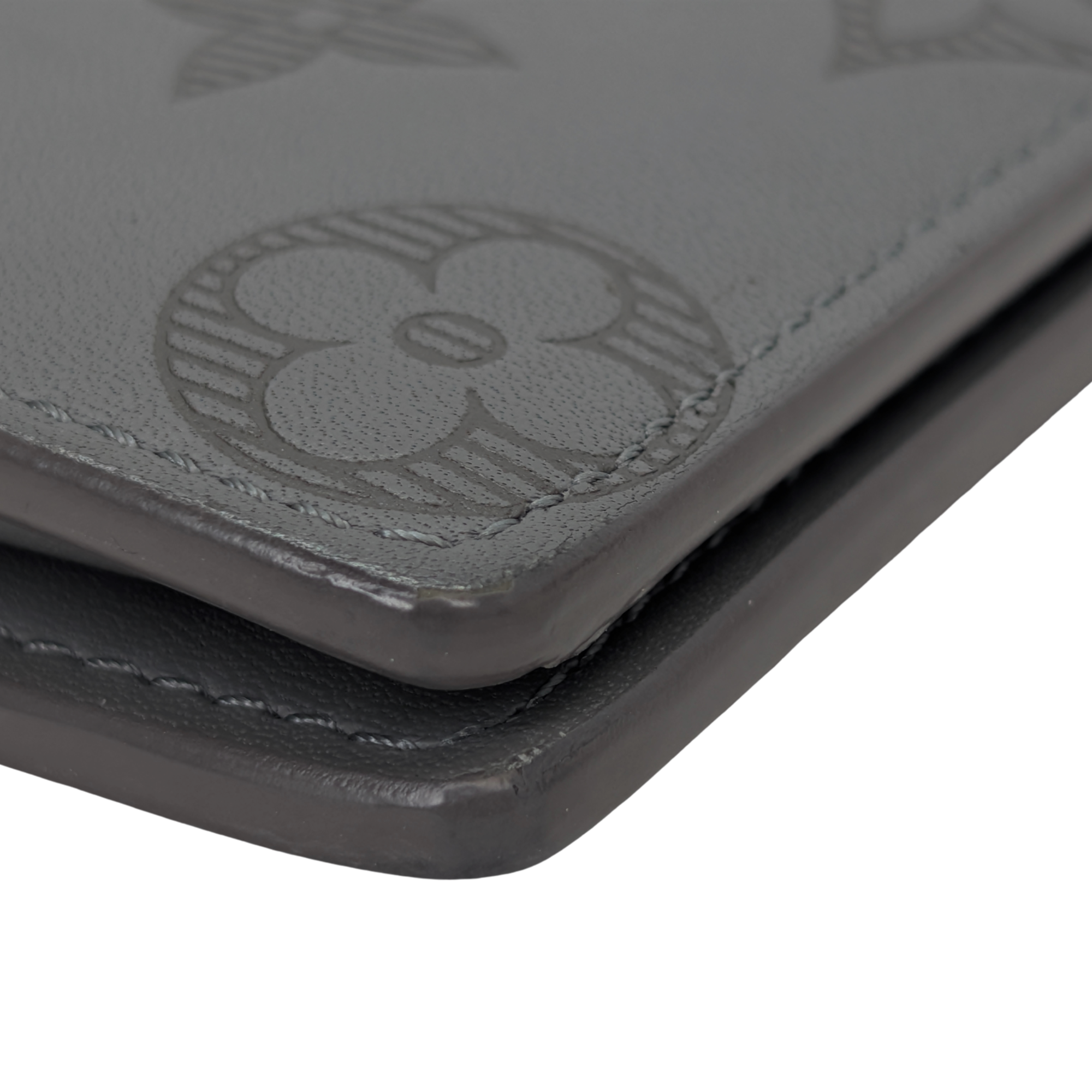 Louis Vuitton Brazza Wallet Shadow Leather Grey