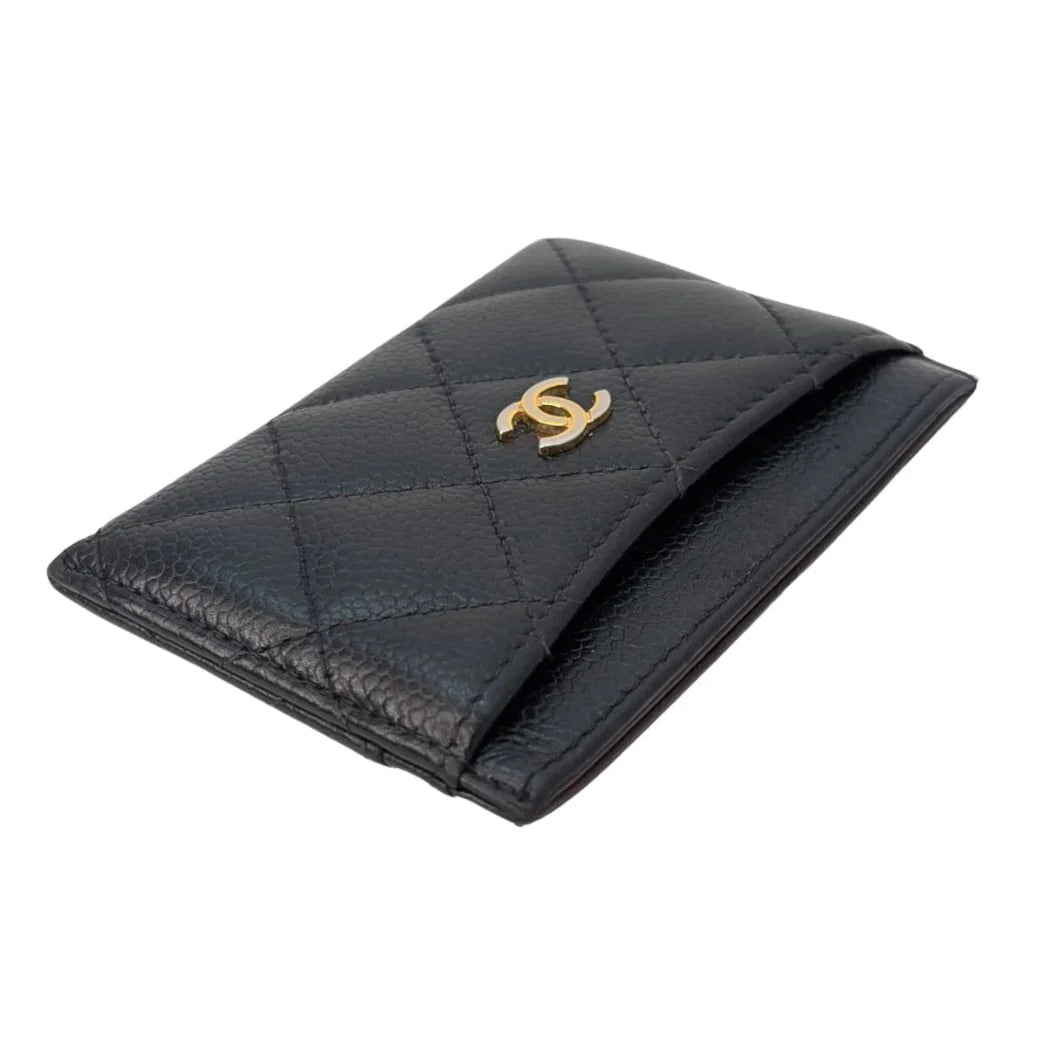 Chanel Classic Black Card Holder Black - Lost Designer