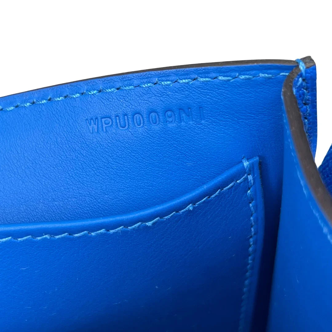 HERMÈS Geta Bag Bleu Electrique Mysore Goatskin 2024 Stamp - Lost Designer