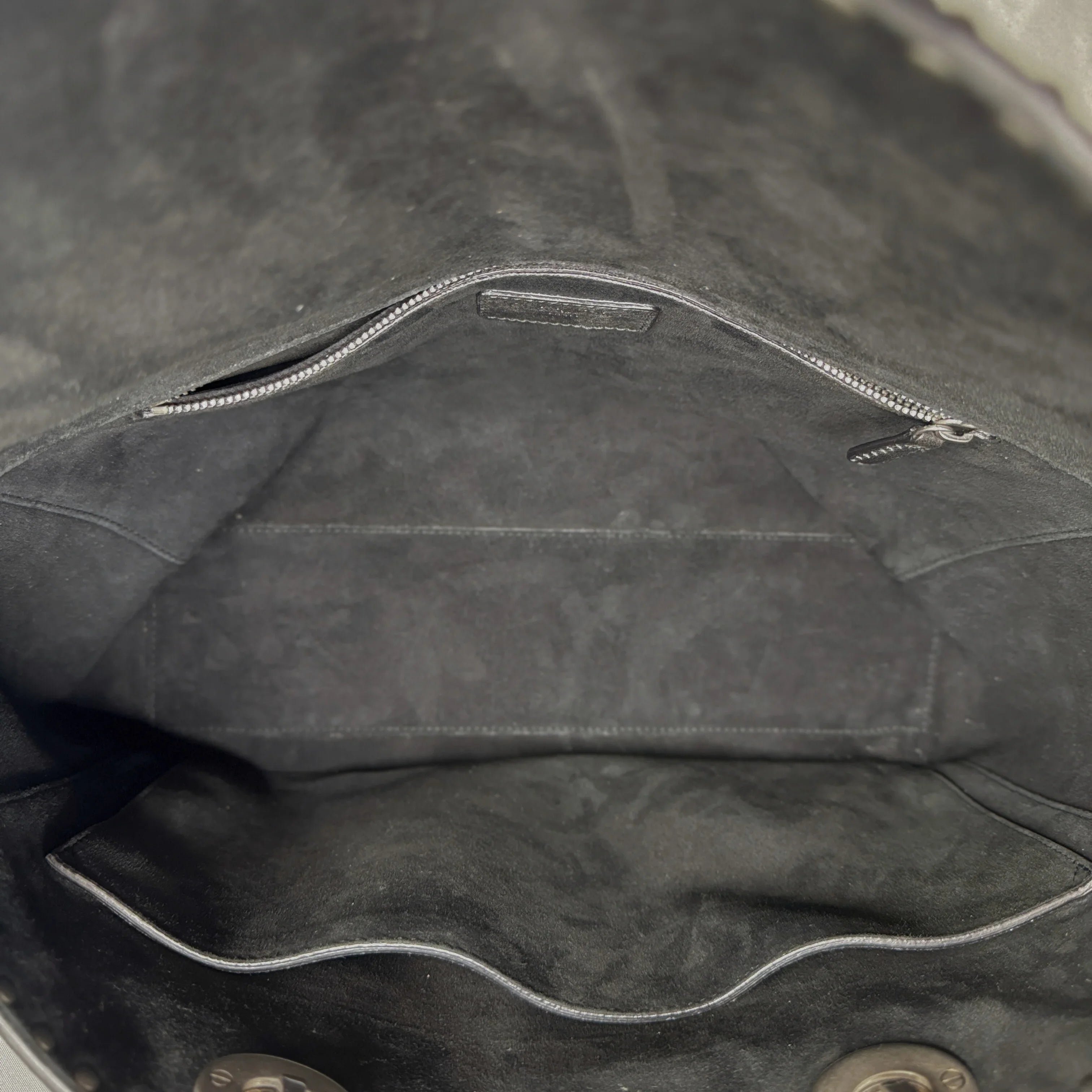 Christian Dior Large Lady Dior Studded Handbag Black - Lost Designer