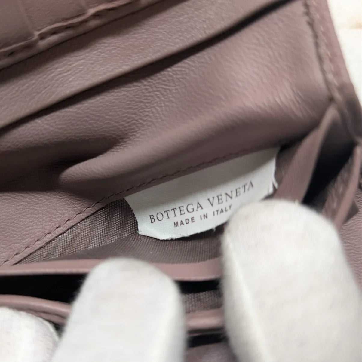 Bottega Veneta Intreciatto Vintage Wallet Leather Pink - Lost Designer