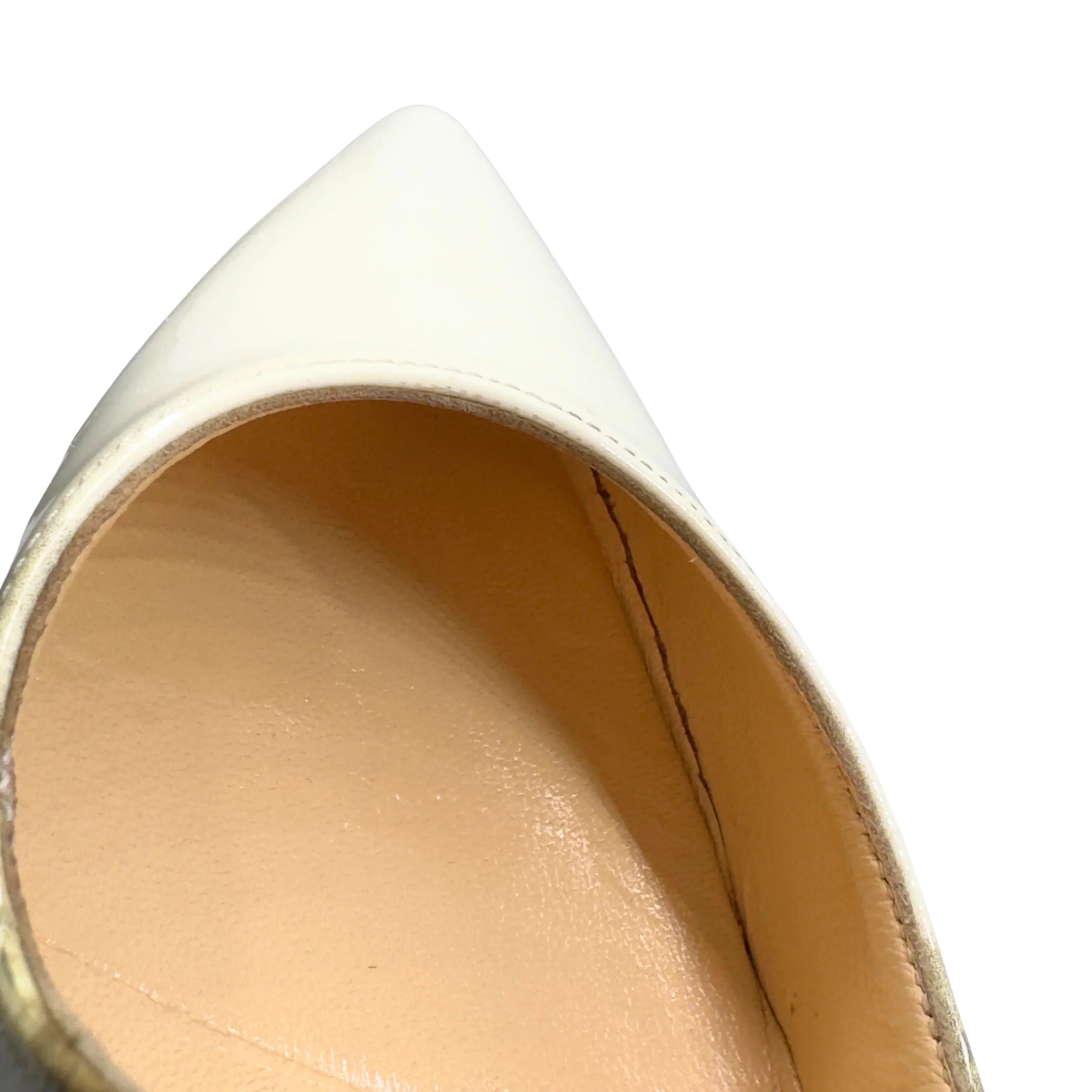 Christian Louboutin White Leopard Print So Kate Pumps 36 - Lost Designer