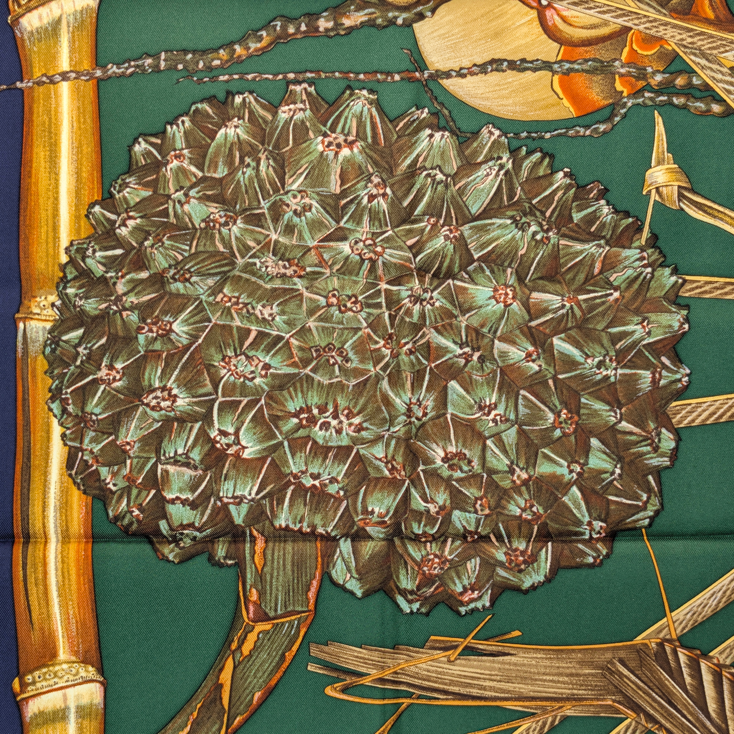 Hermès Jardin Créole Foulard Silk Scarf by Valérie Dawlat-Dumoulin