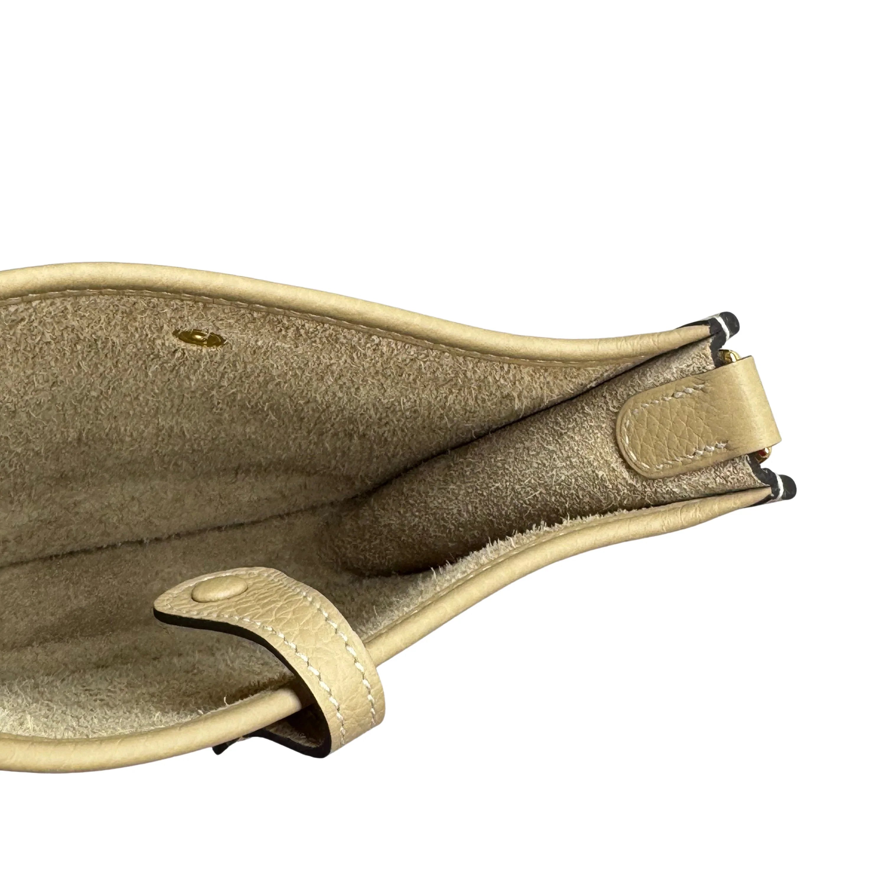 Hermés Evelyn Mini Crossbody Bag U Stamp 2022 Beige - Lost Designer