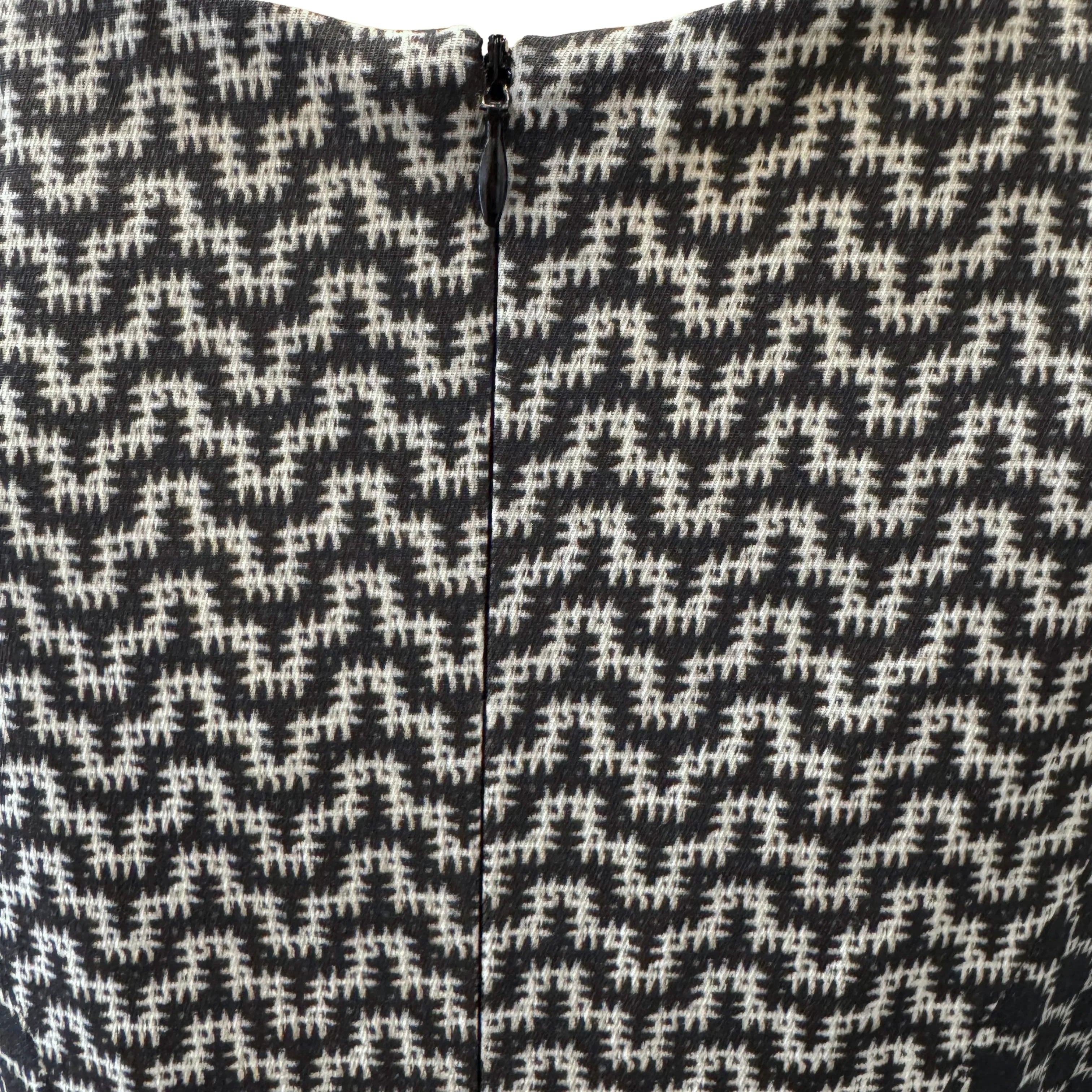 Versace Geometric Print Cap Sleeve Sheath Dress Size 40