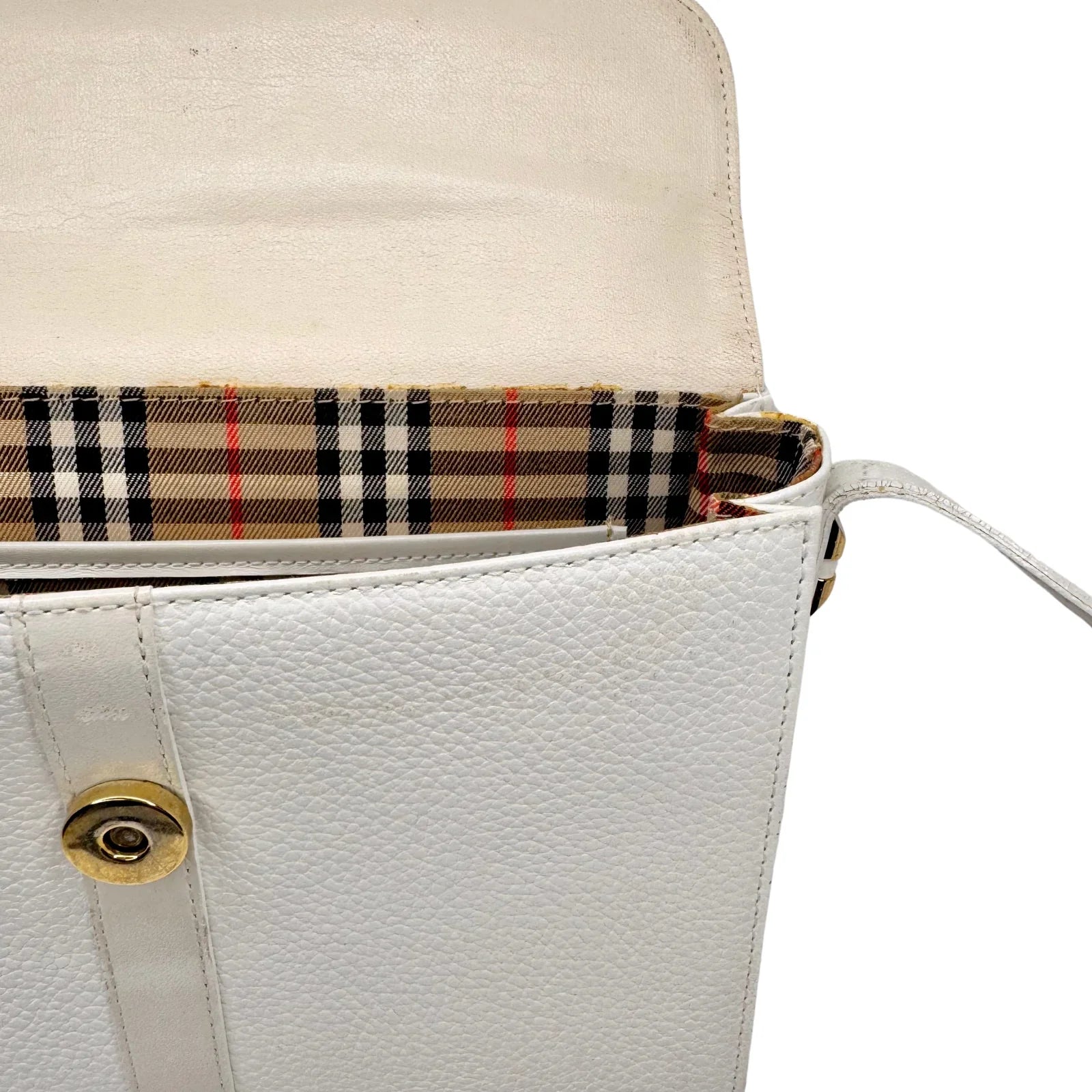 Burberry Leather Crossbody Bag white