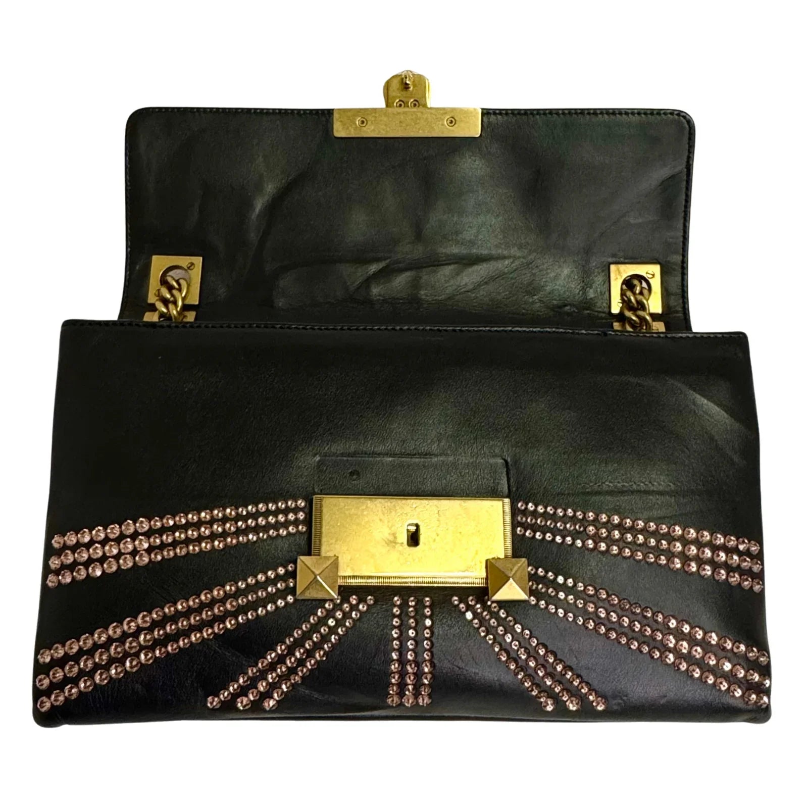 Gucci Osiride Future Embellished Leather Bag Black