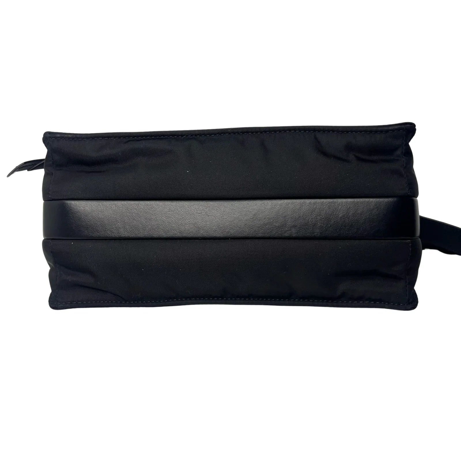 Prada Nylon Crossbody Bag with Flap Closure – Black