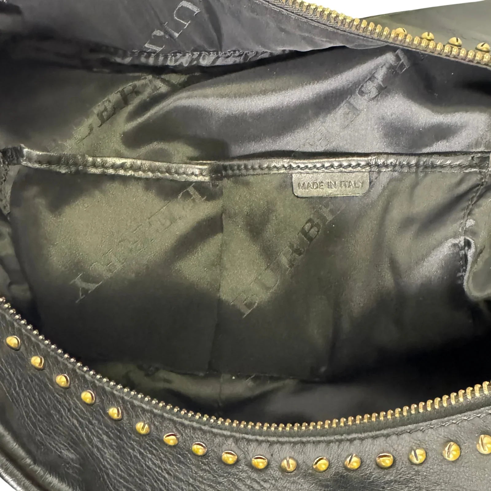 Burberry Black Studded Plissé Lambskin Leather Tote Bag - Lost Designer