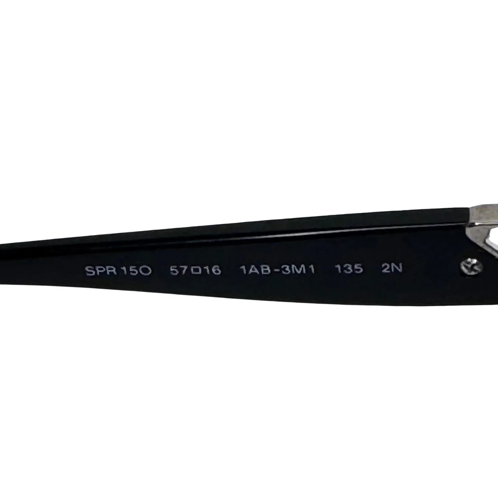 Prada SPR 150 Black Acetate Oversized Round Sunglasses