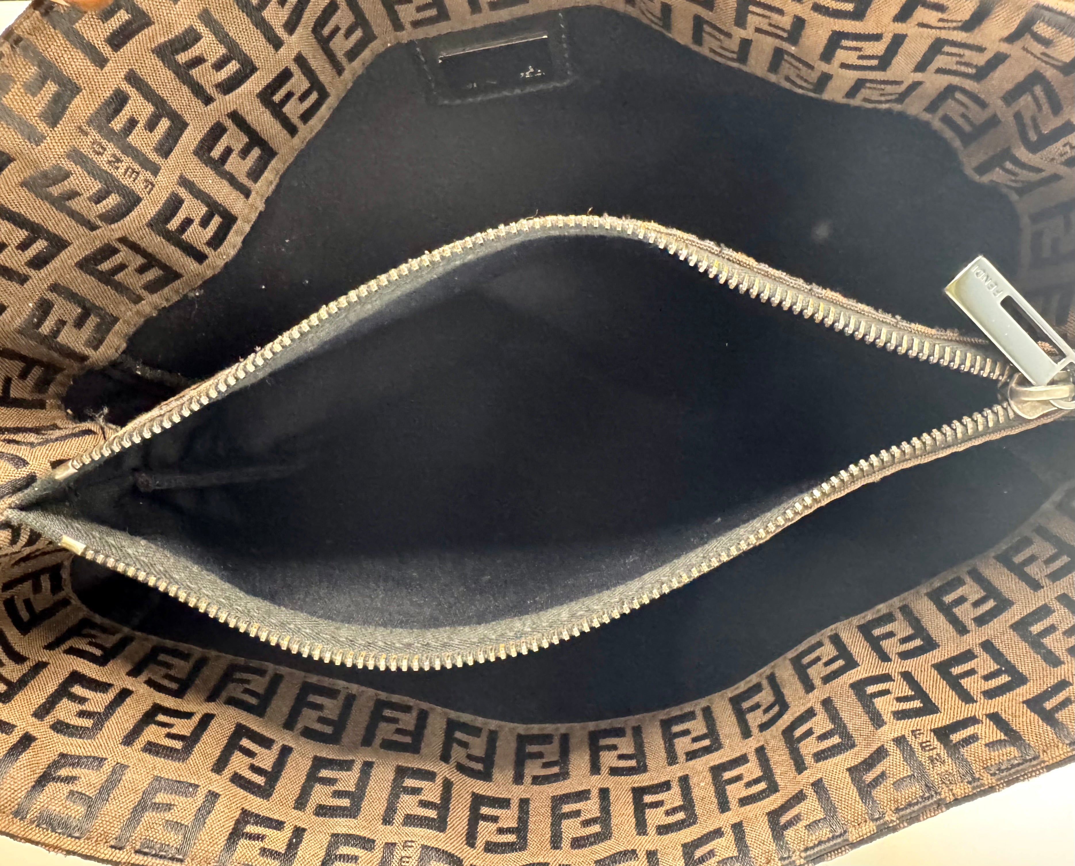 Fendi Zucca Brown Monogram Cloth Tote Bag