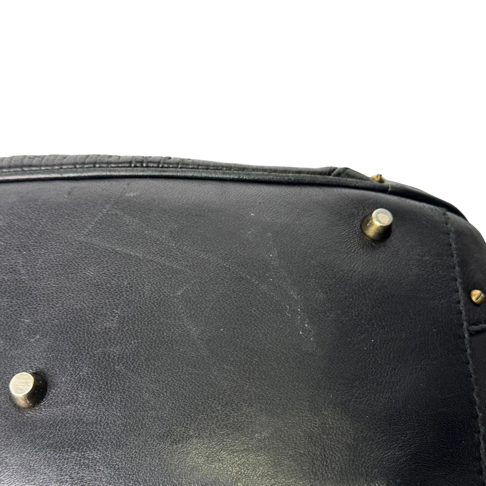 Burberry Black Studded Plissé Lambskin Leather Tote Bag - Lost Designer