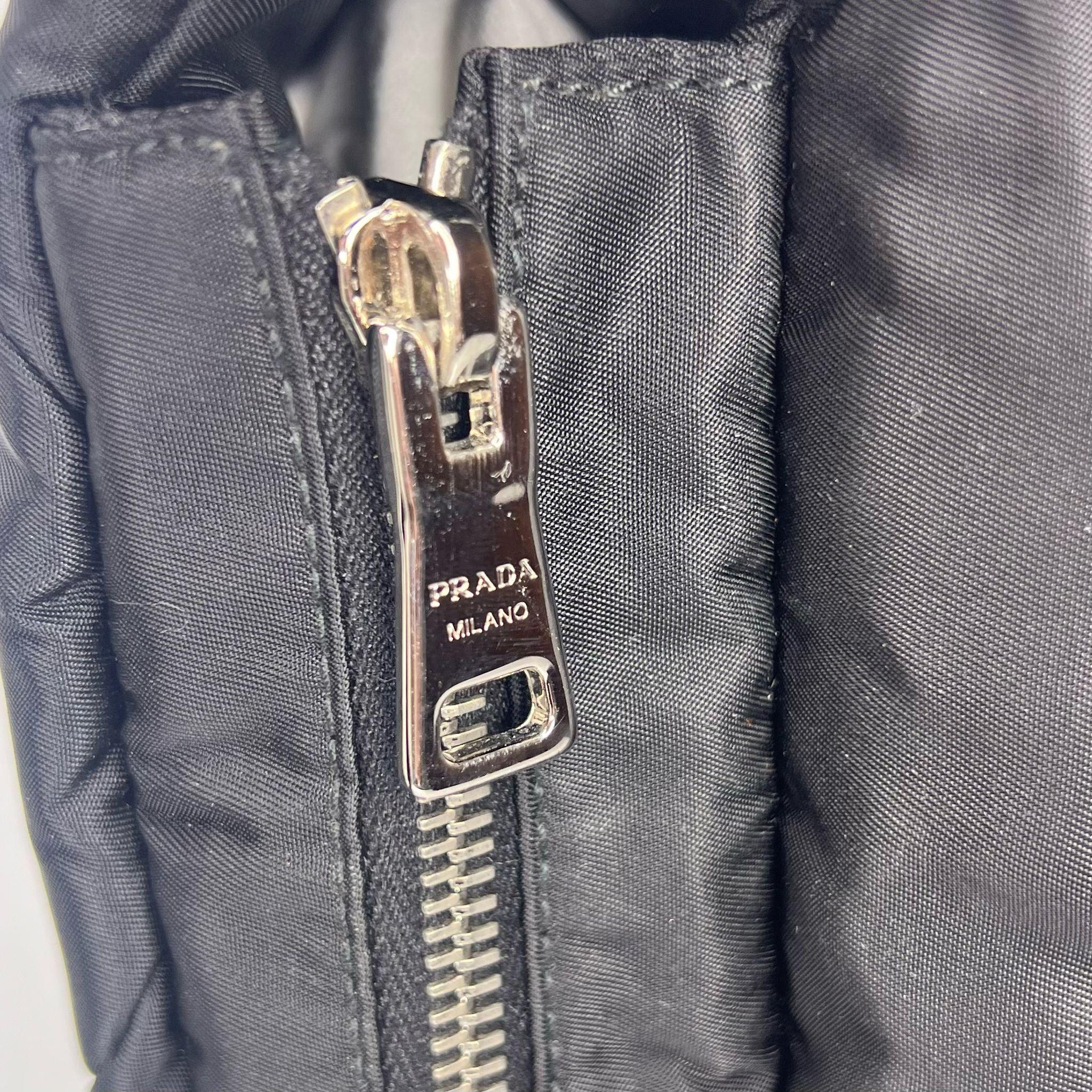 Prada Quilted Re-Nylon Crossbody Bag with Detachable Pouch – Black
