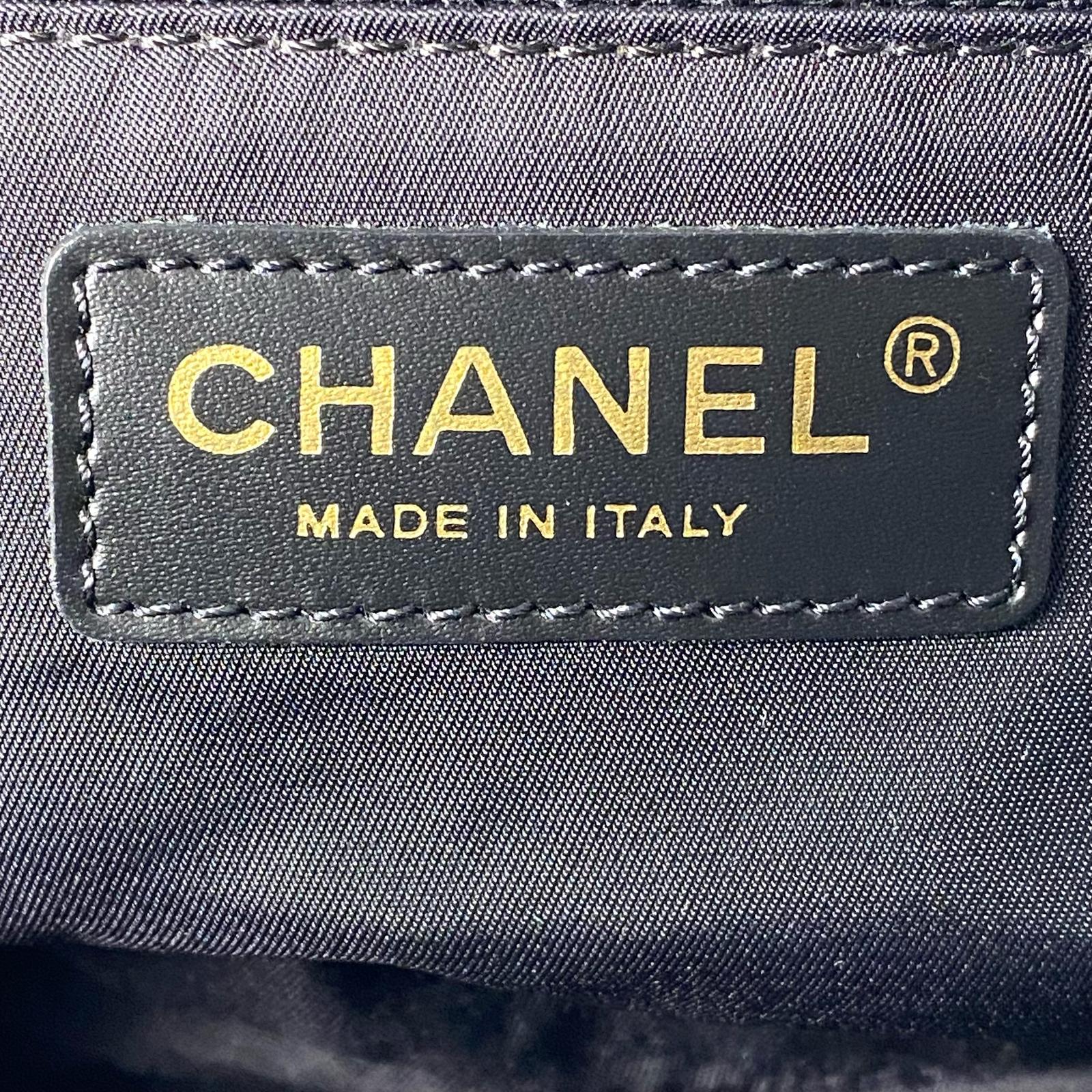 Chanel Nylon Travel Bowler Black Hand Bag