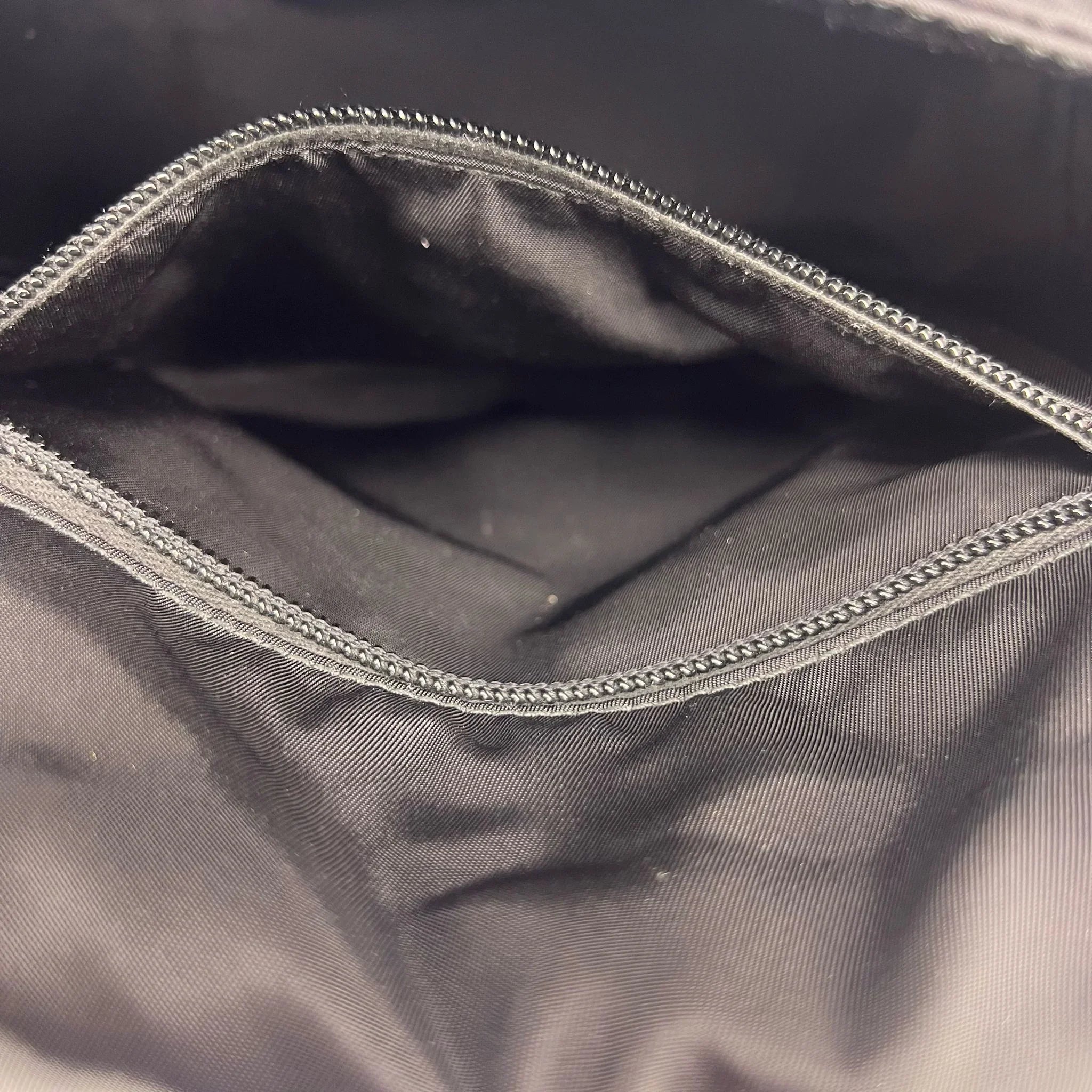Prada Nylon Crossbody Bag with Flap Closure – Black