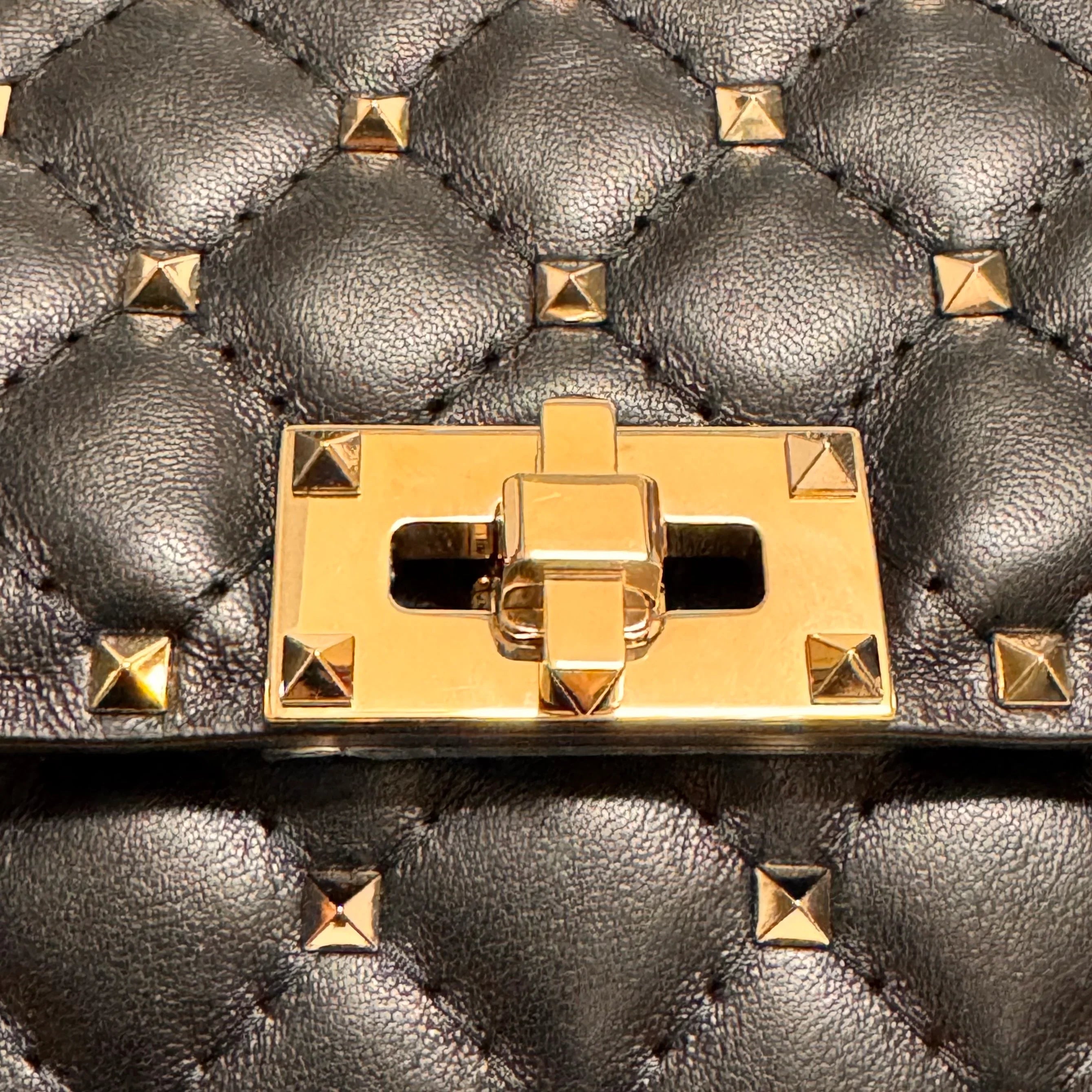 Valentino Garavani Rockstud Spike Bag Black - Lost Designer