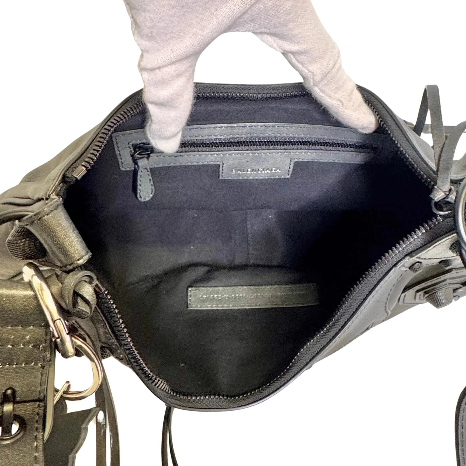 Balenciaga Calfskin Small Le Cagole Shoulder Bag Black - Lost Designer