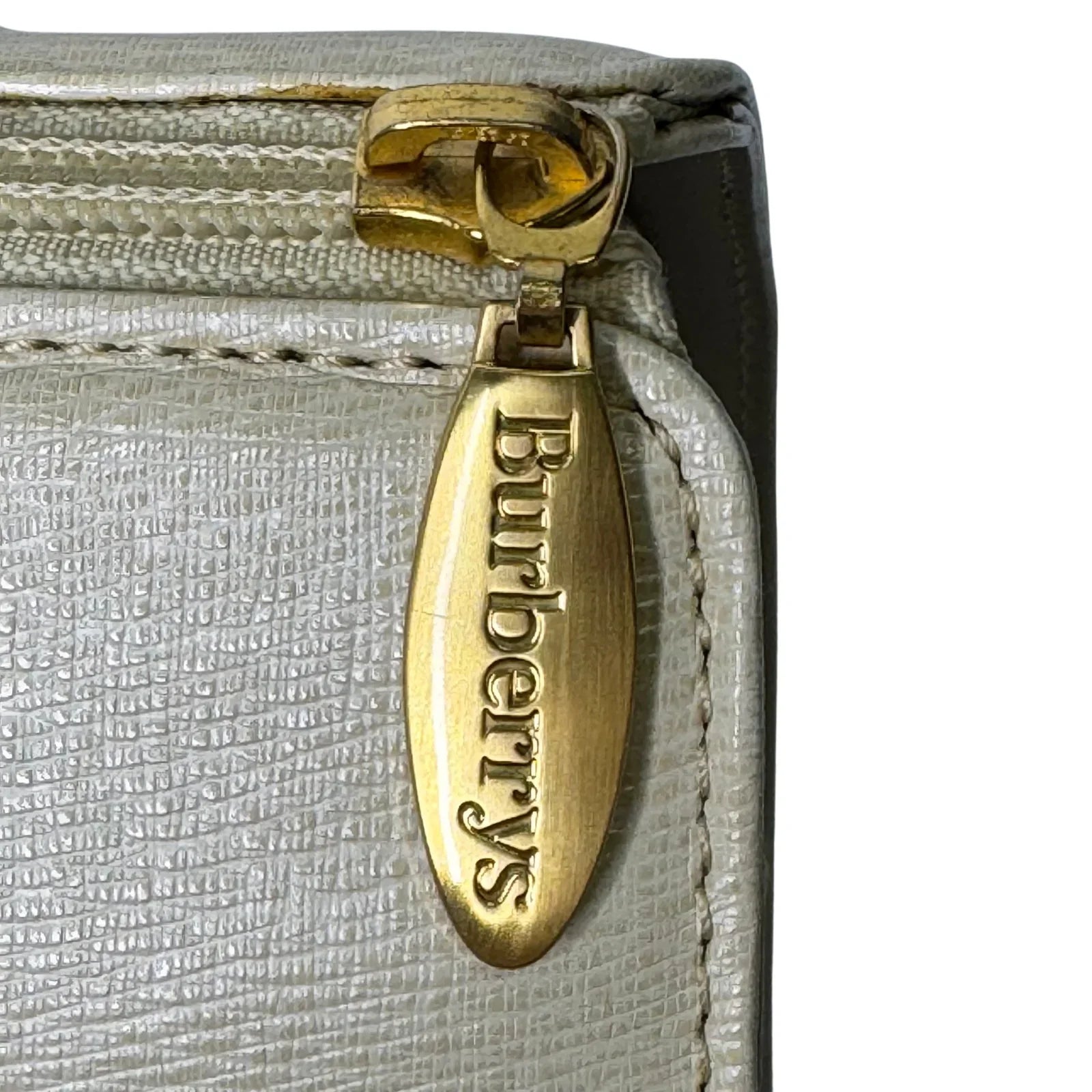Burberry Mini Boston Bag Leather Beige