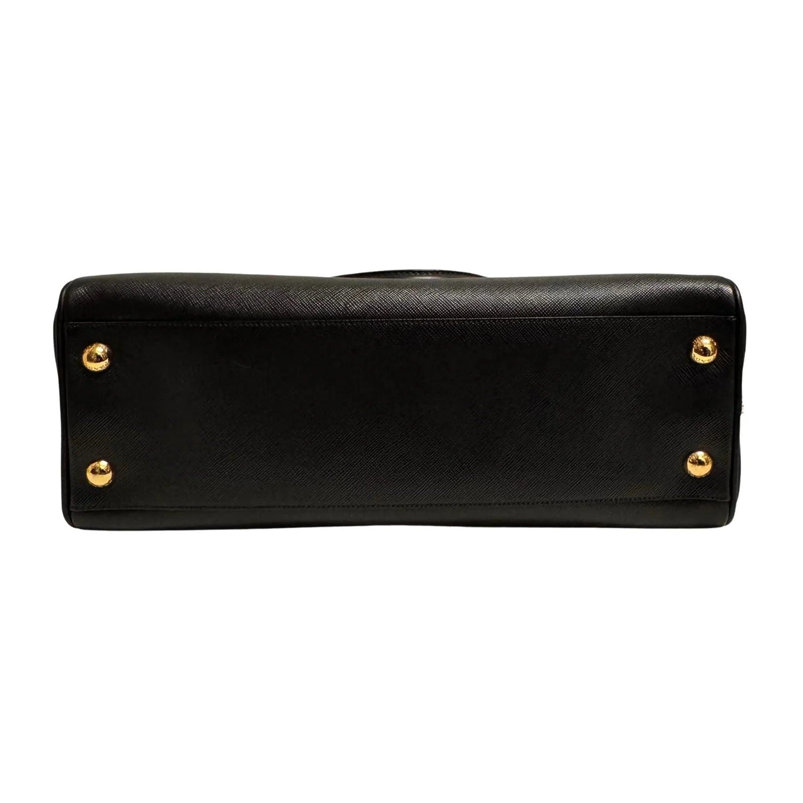 Pradaa Saffiano Lux Pyramid Bag Black