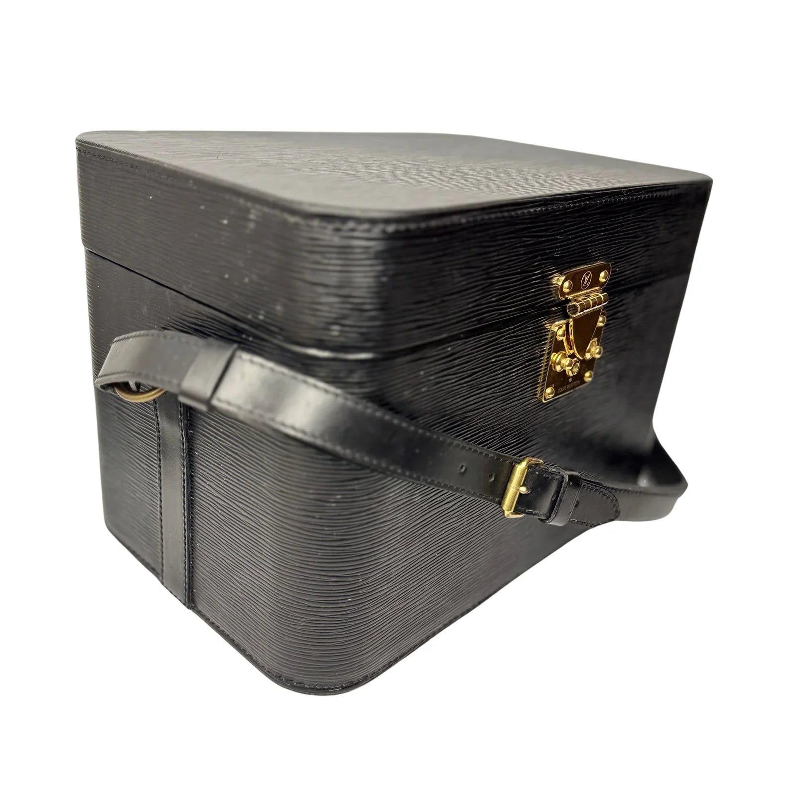 Louis Vuitton Black Epi Leather Train Case Luggage bag Black