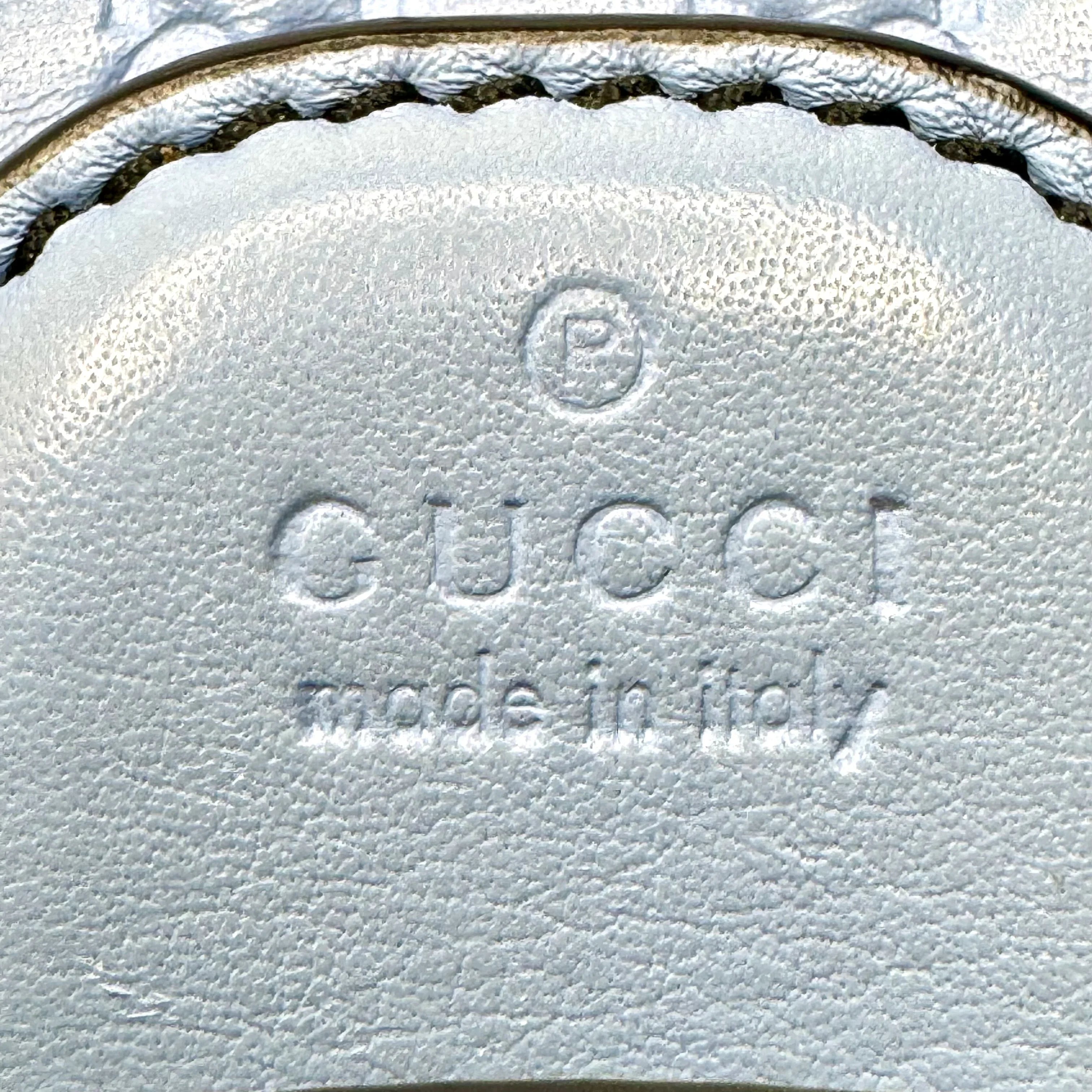 Gucci Microguccissima Mini Emily Chain Shoulder Bag – Light Blue