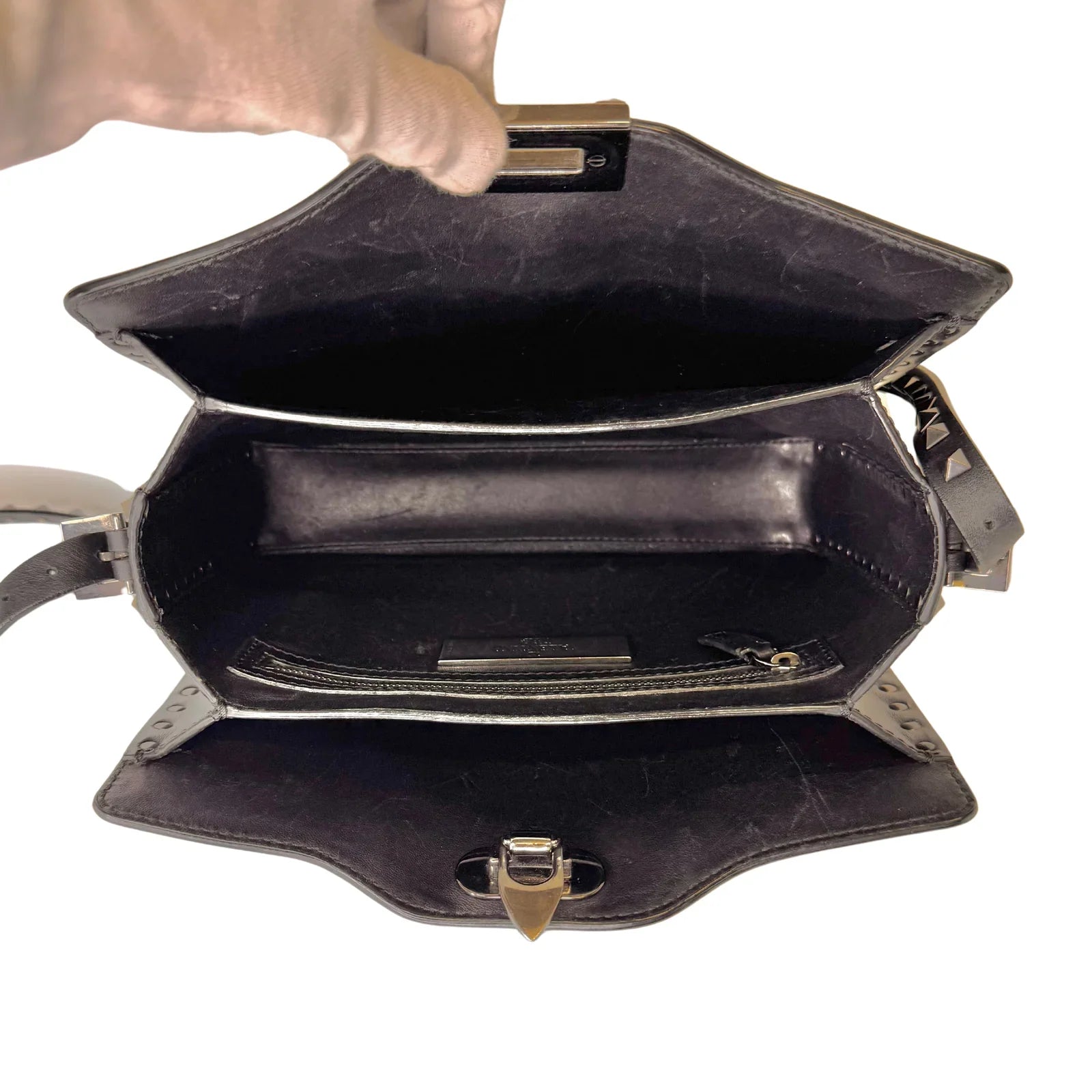 Valentino Black Leather Shoulder Bag