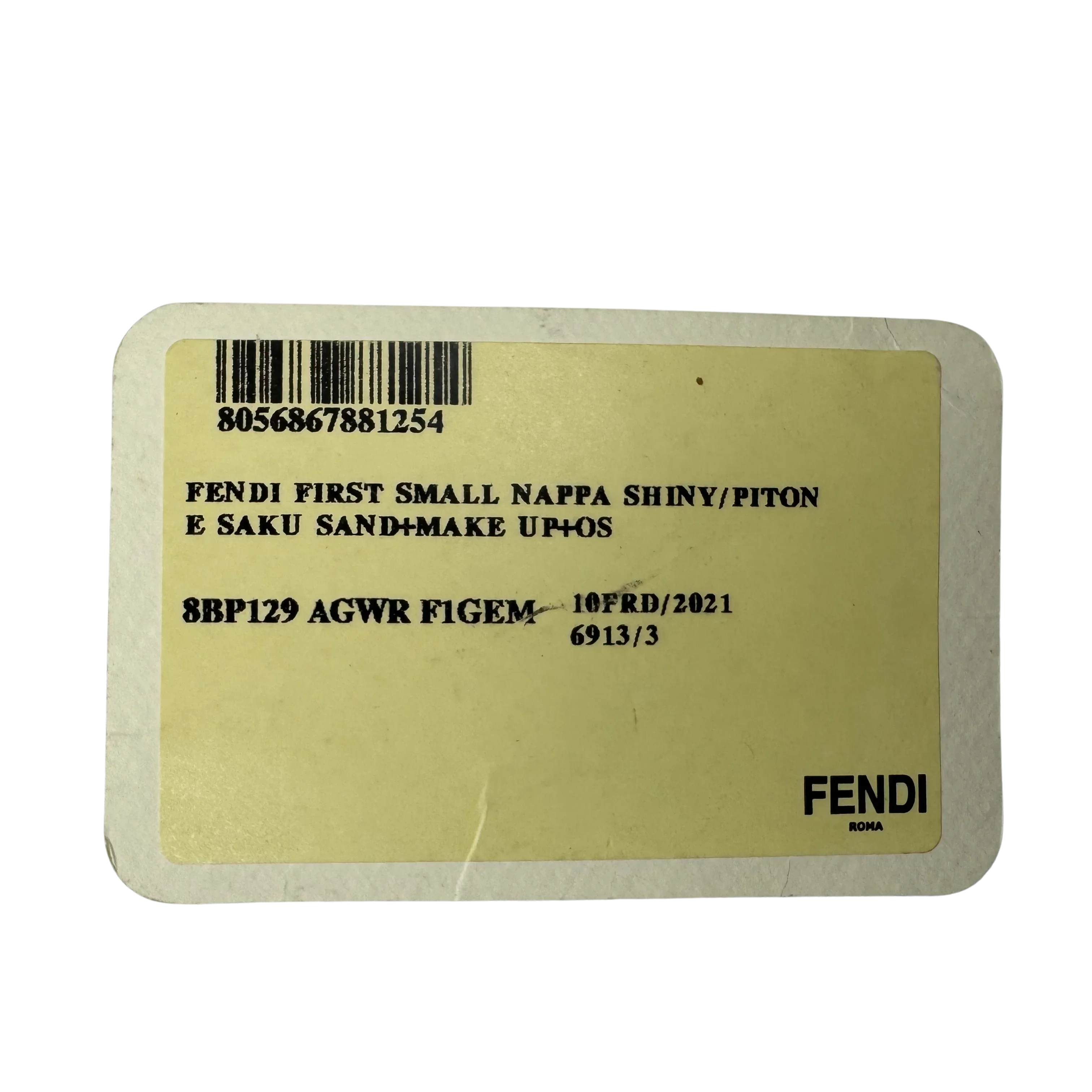 Fendi First Small Shiny Nappa Beige Snakeskin Lambskin Crossbody Bag