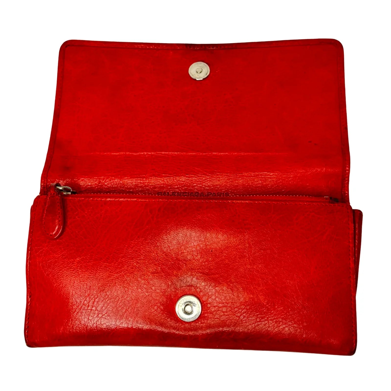 Balenciaga Red Lipstick Agneau Leather Giant 12 Gold Hardware Wallet - Lost Designer