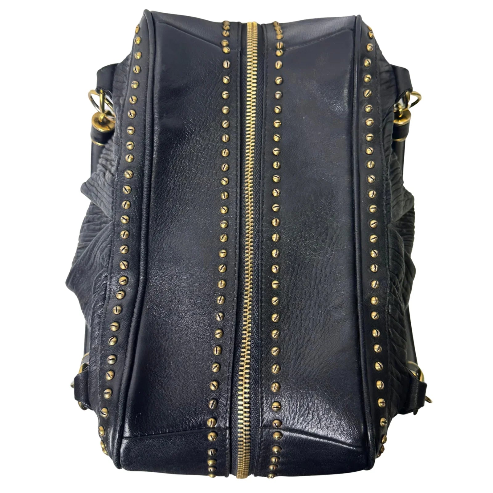 Burberry Black Studded Plissé Lambskin Leather Tote Bag - Lost Designer