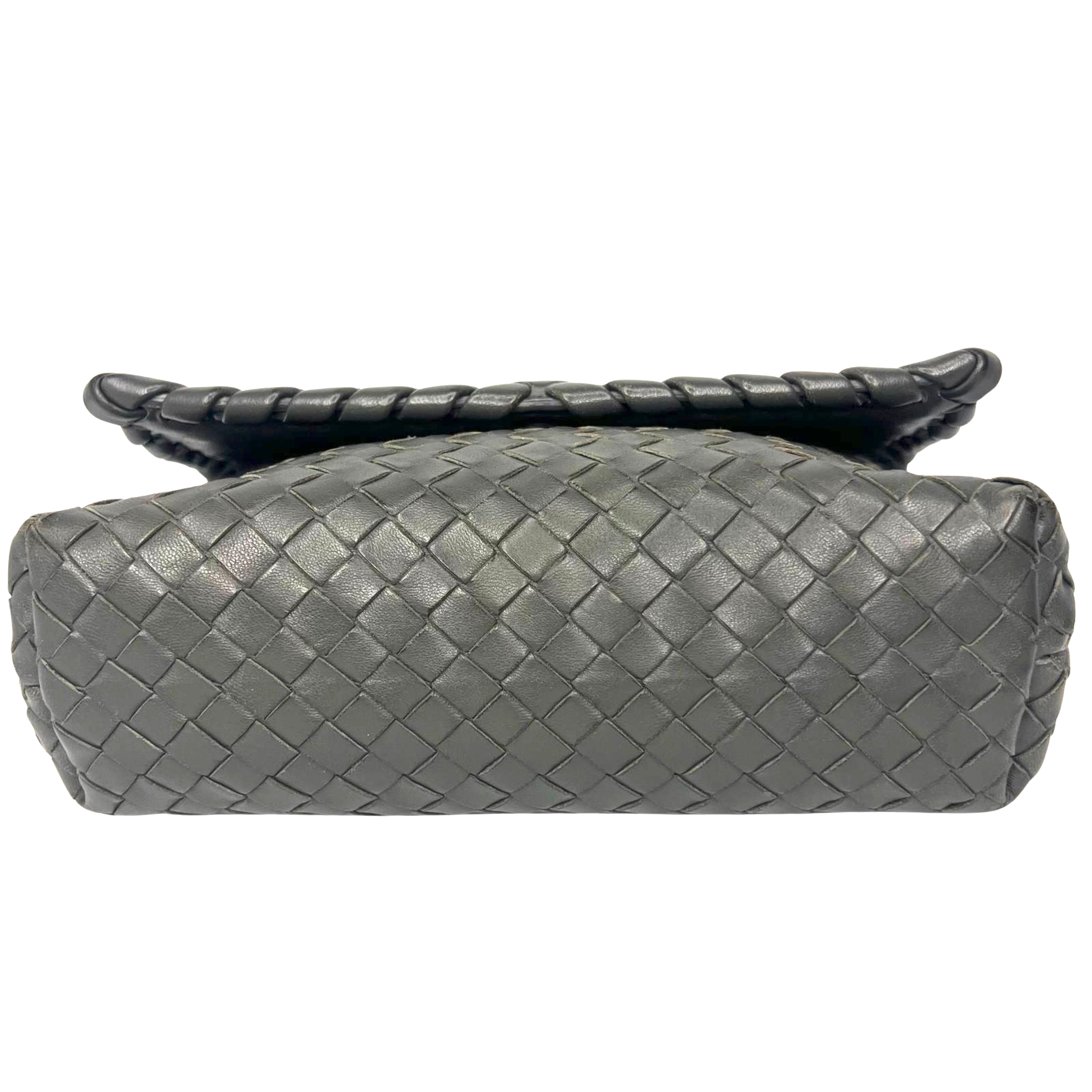Bottega Veneta Nappa Intrecciato Medium Olimpia Bag – Steel Grey