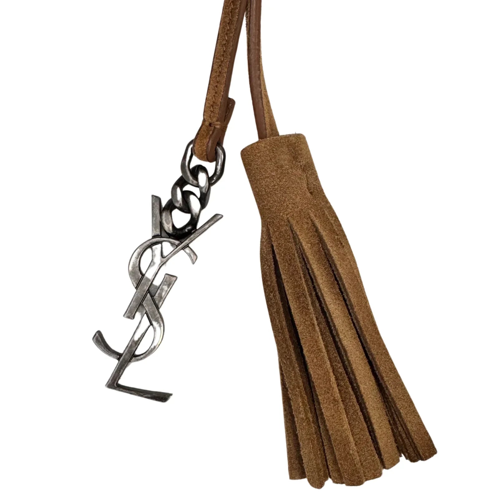 Yves Saint Laurent Jen Flat Bucket Leather Bag Camel