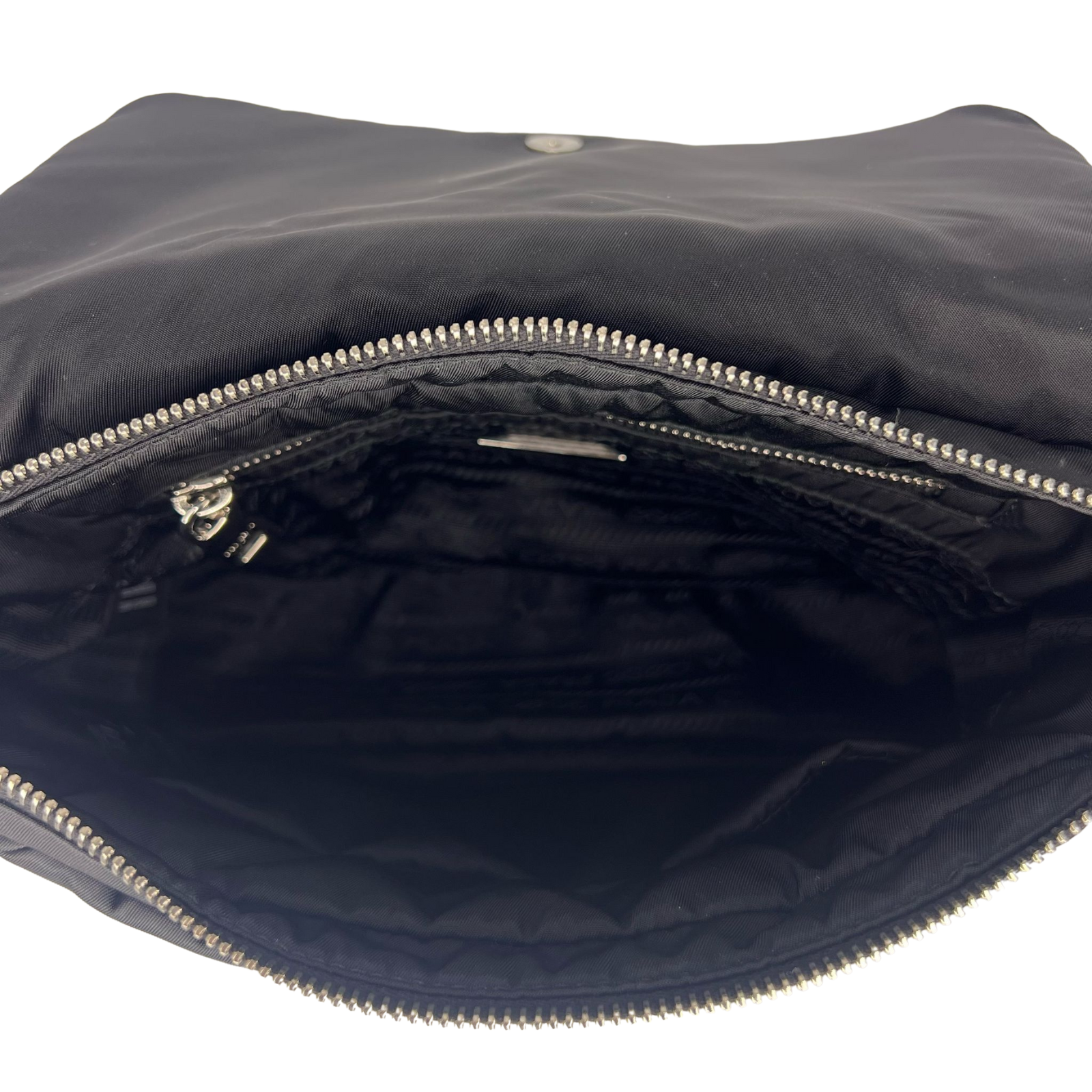 Prada Quilted Re-Nylon Crossbody Bag with Detachable Pouch – Black