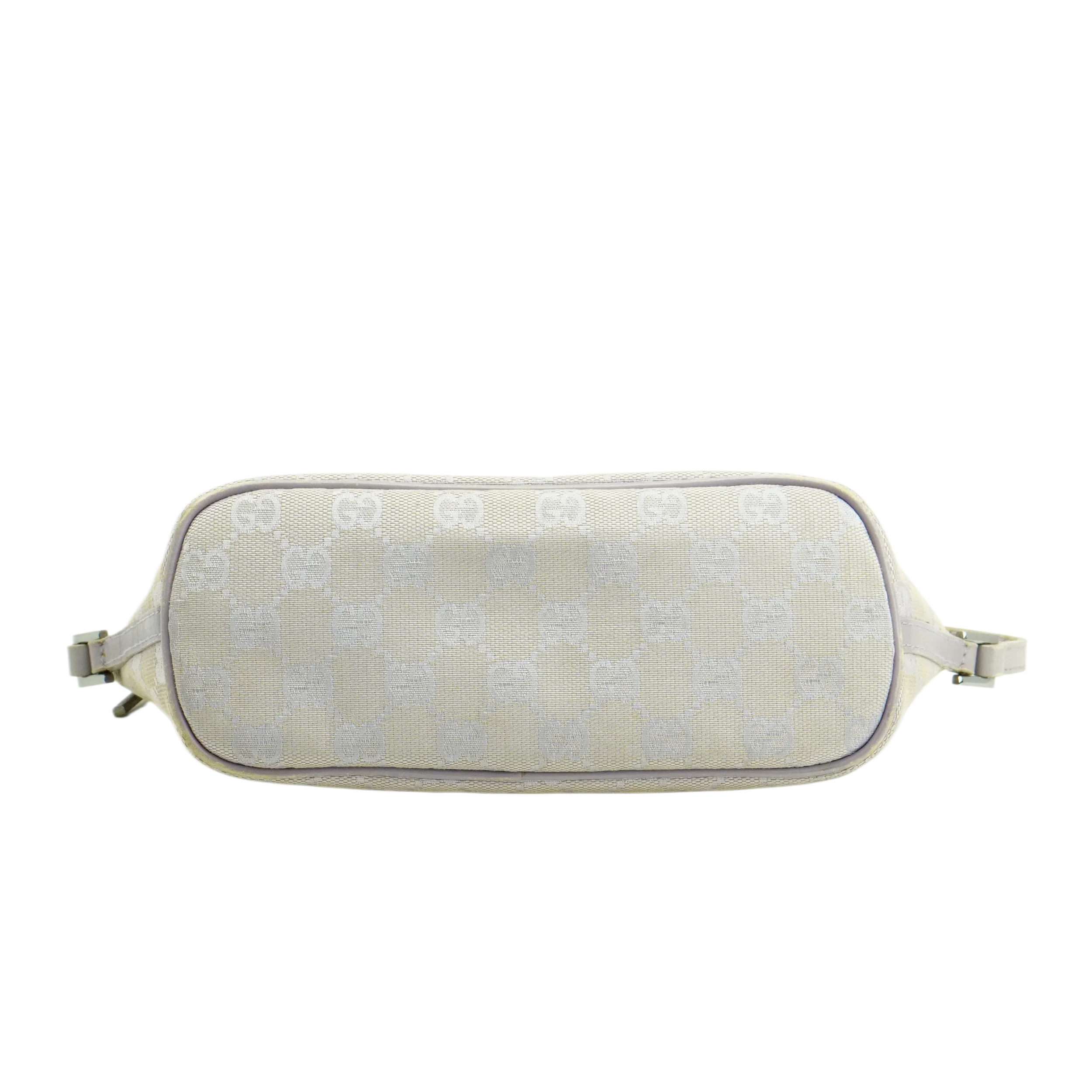 Gucci Grey GG Monogram Boat Pochette Bag