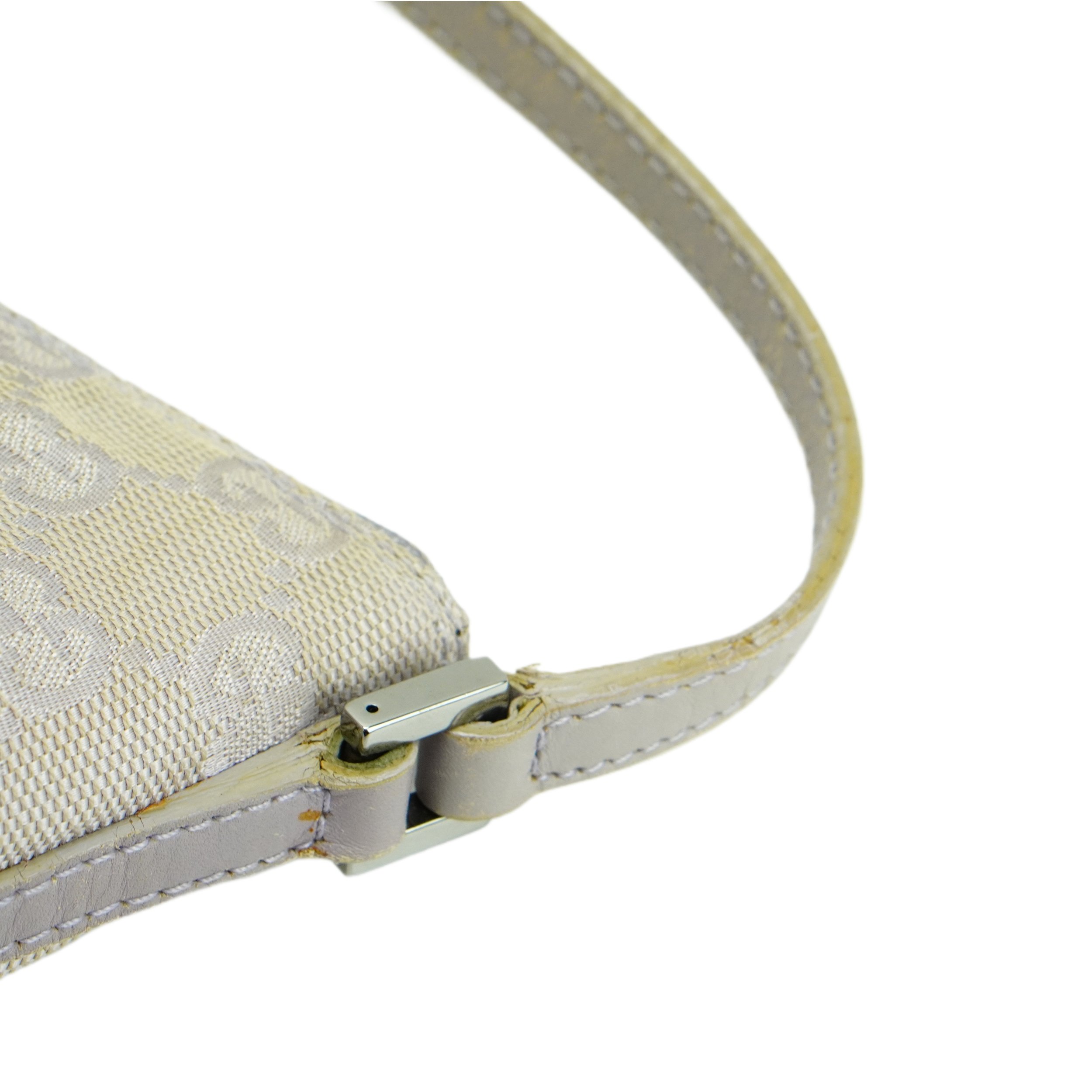 Gucci Grey GG Monogram Boat Pochette Bag