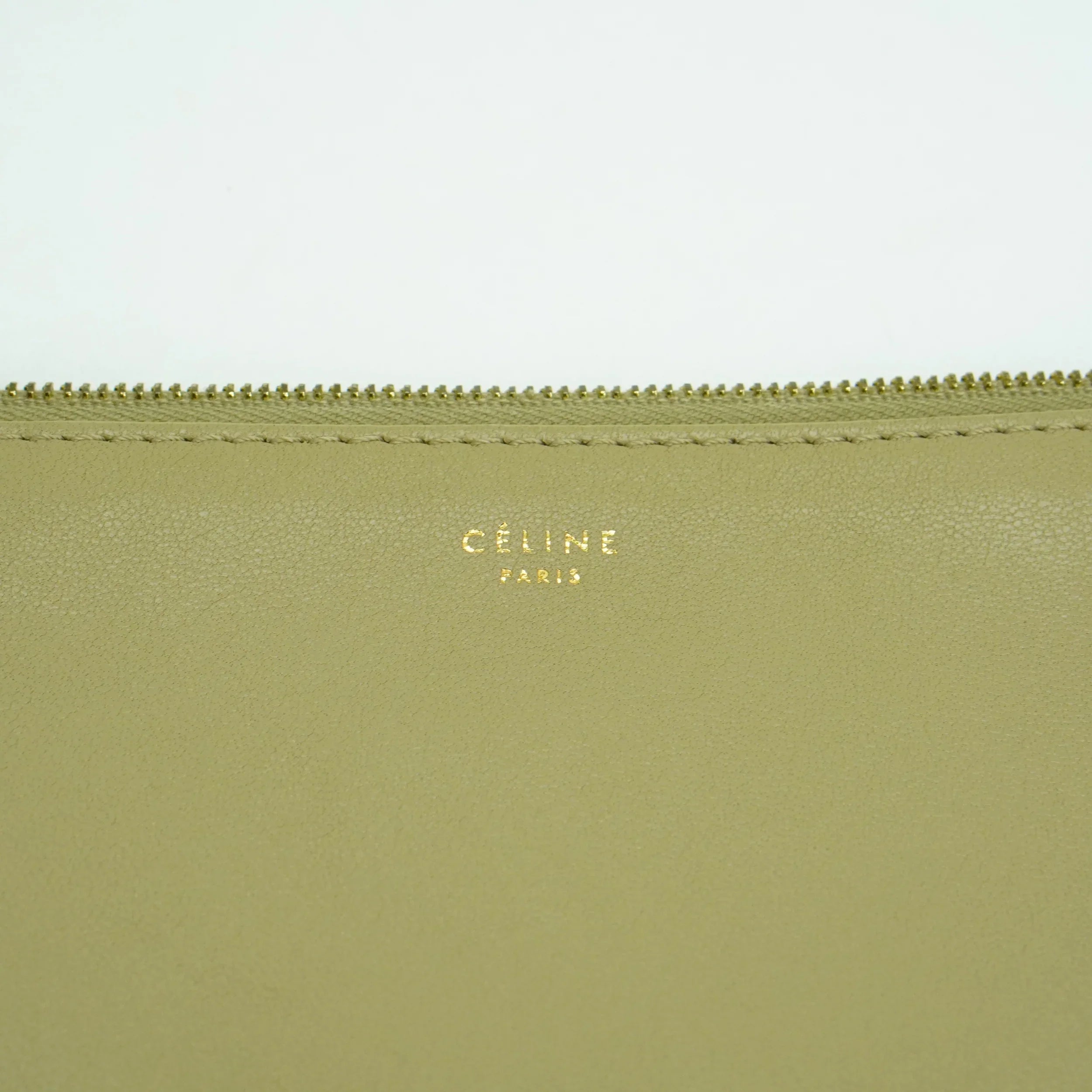 Celine Lambskin Yellow/Grey Clutch Pouch