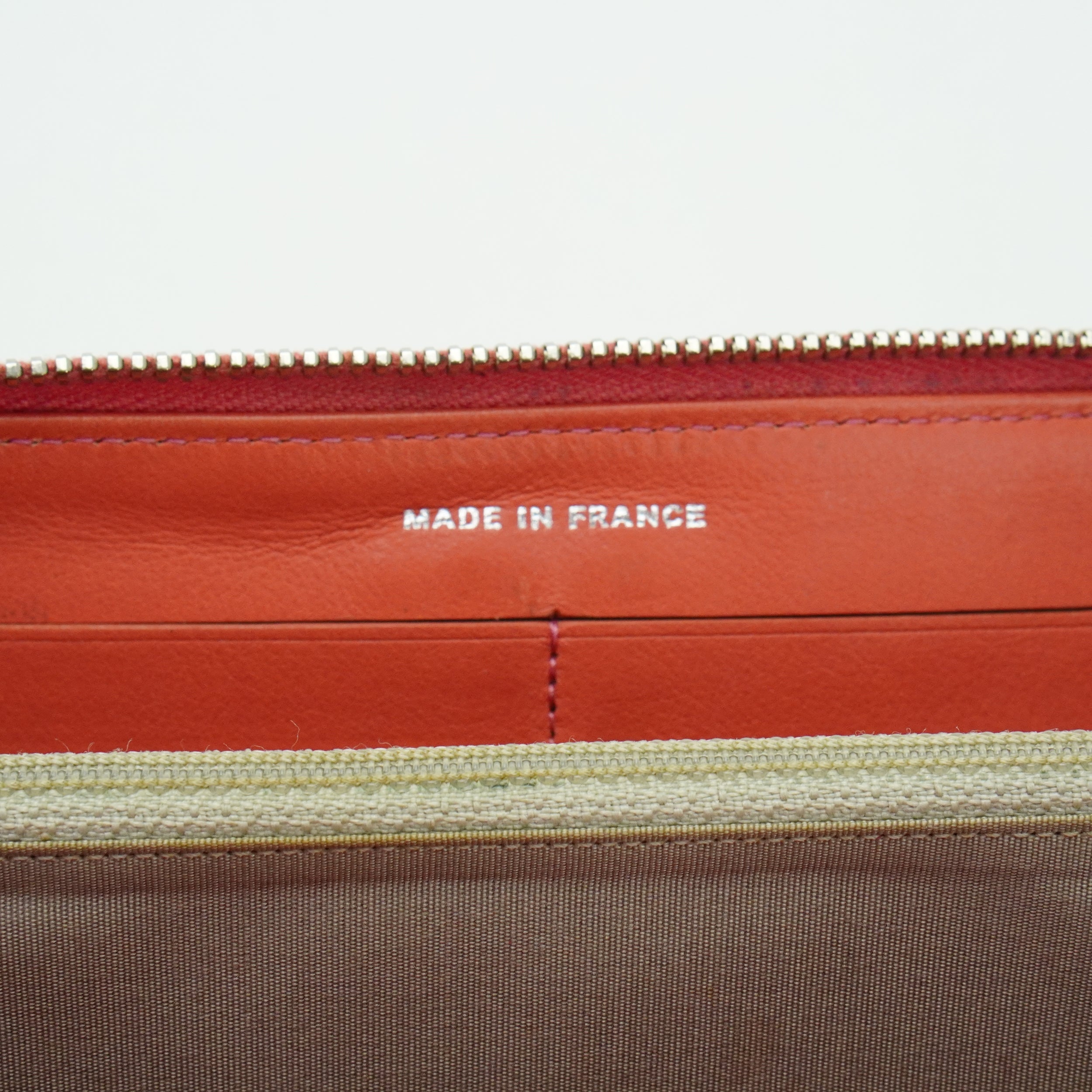 Chanel Orange Enamel Matelassé Wallet