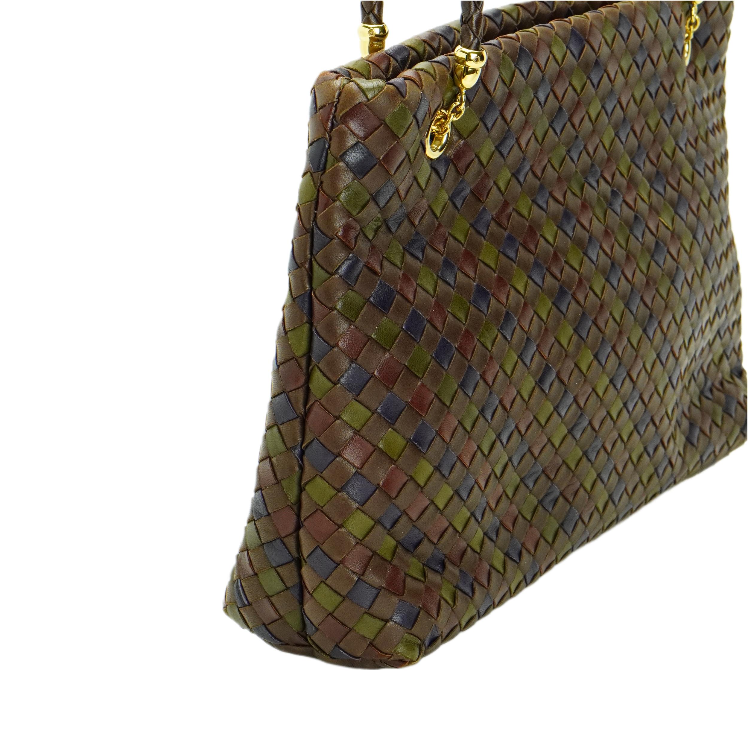 Bottega Veneta Multicoloured Khaki Leather Handbag