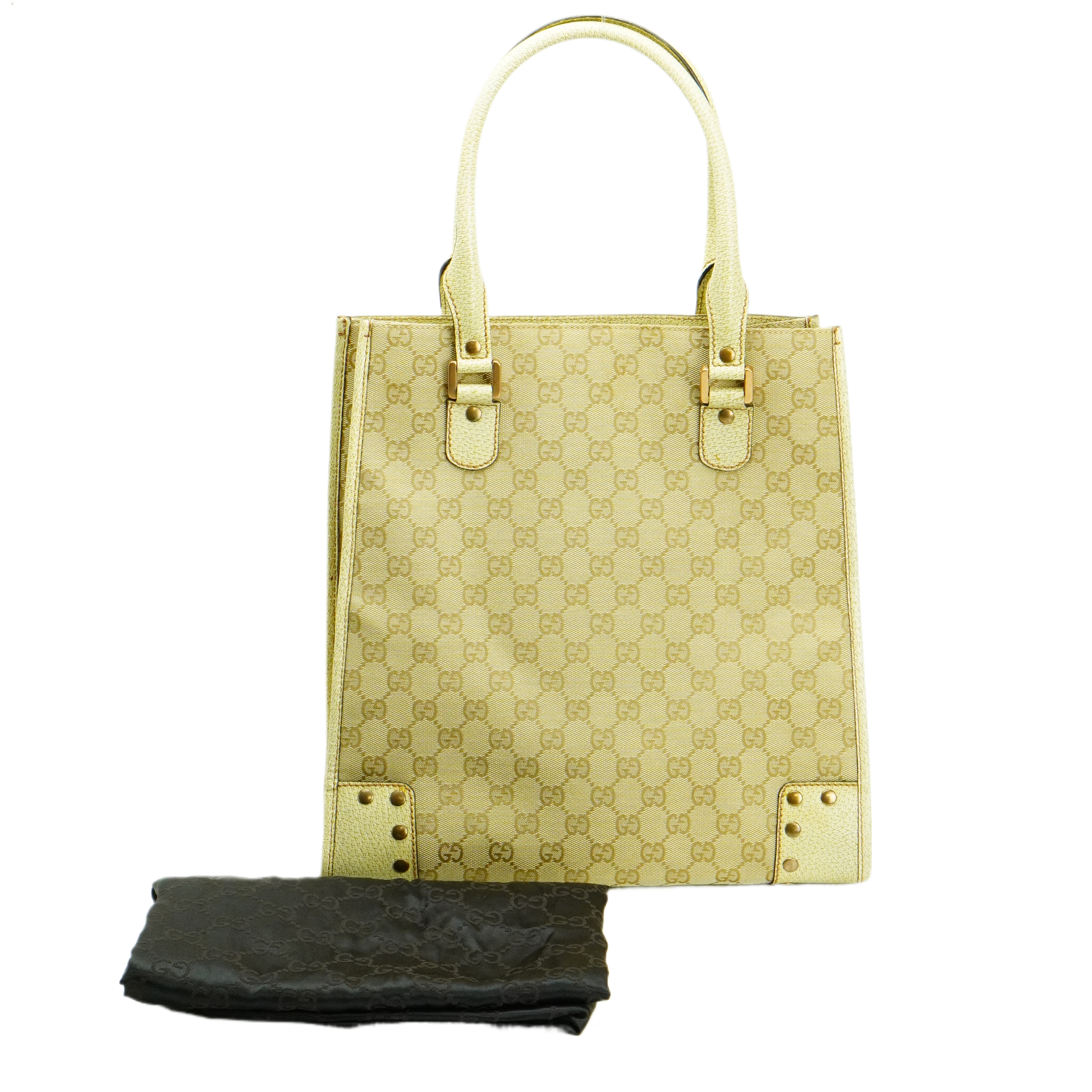 Gucci Beige GG Monogram Canvas Handbag