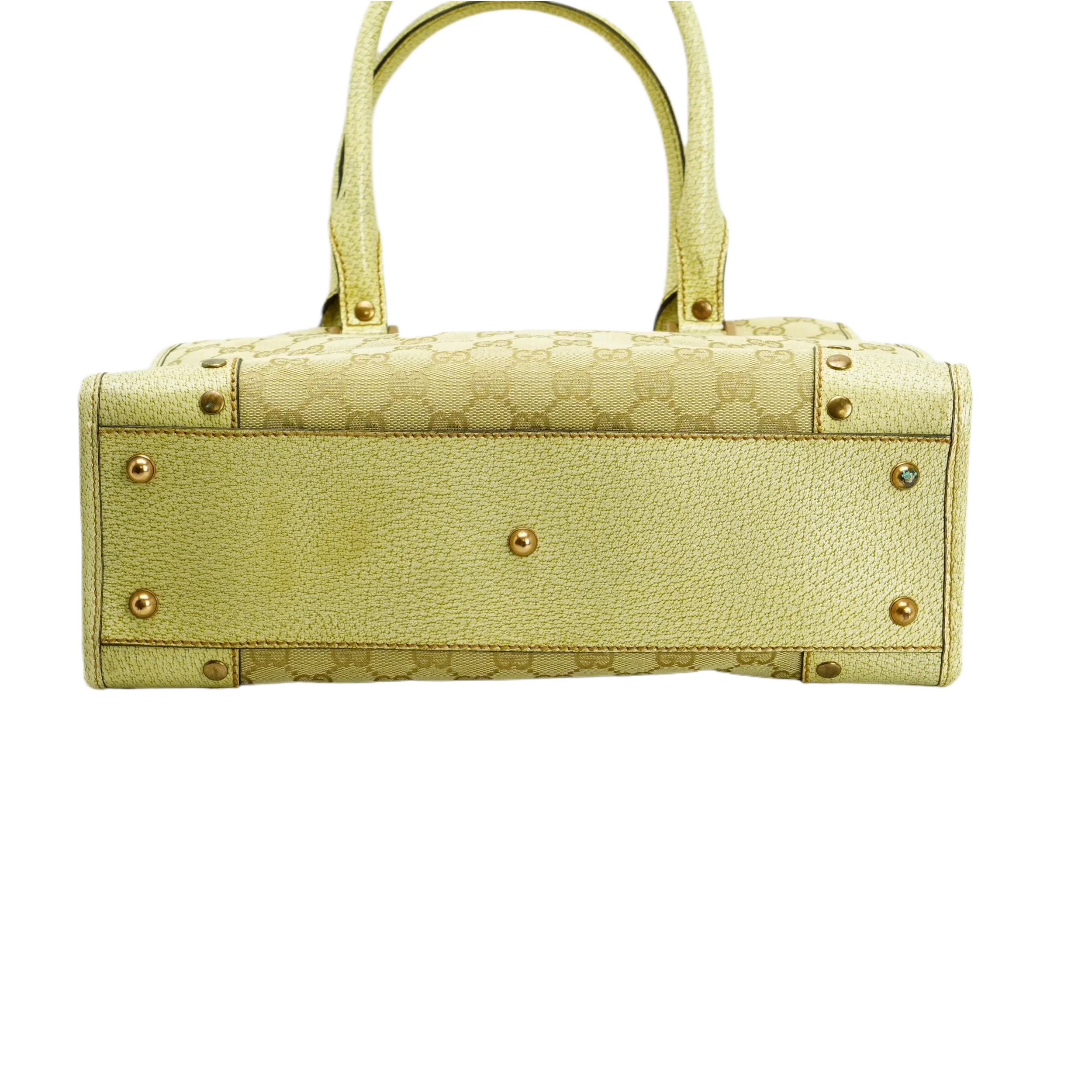 Gucci Beige GG Monogram Canvas Handbag