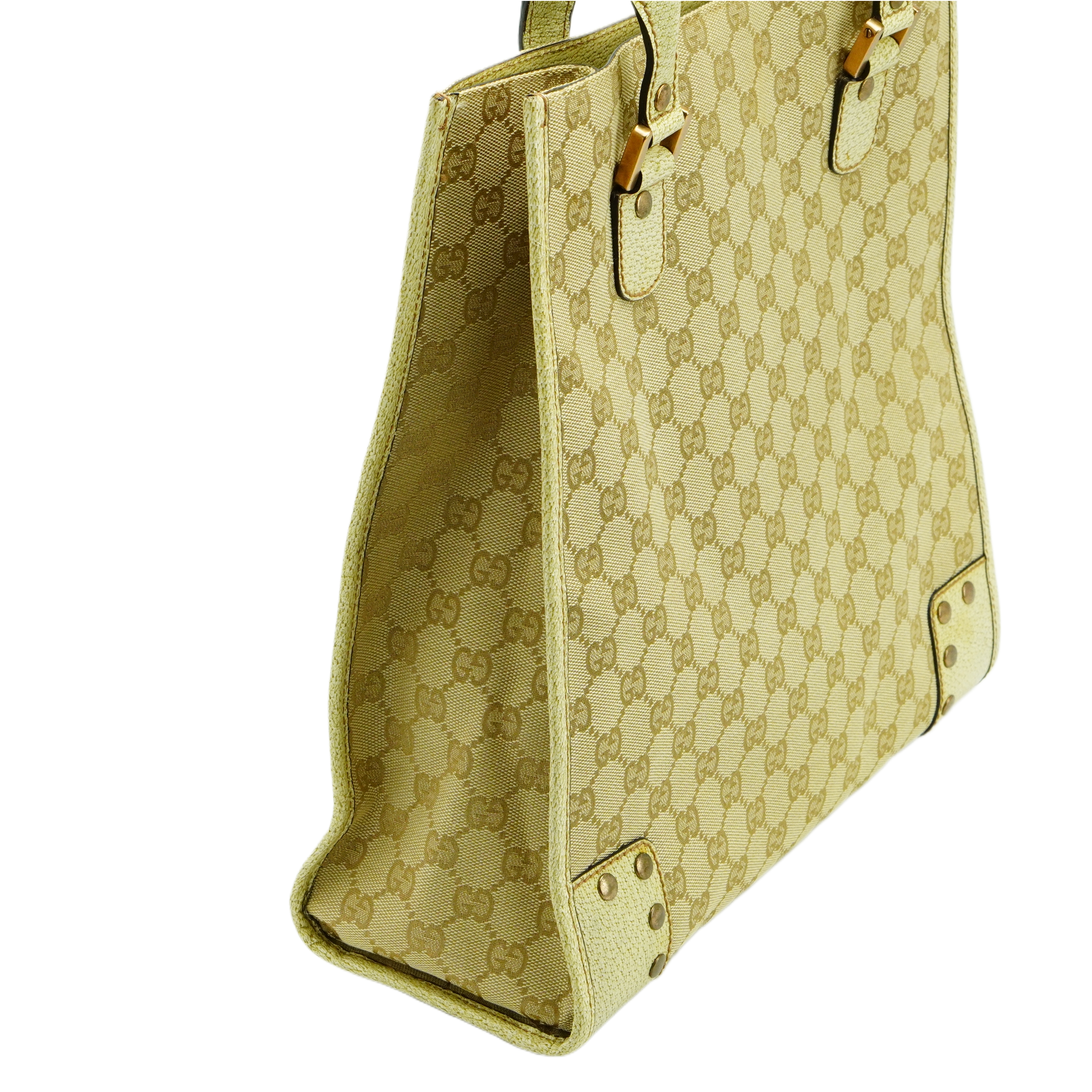 Gucci Beige GG Monogram Canvas Handbag