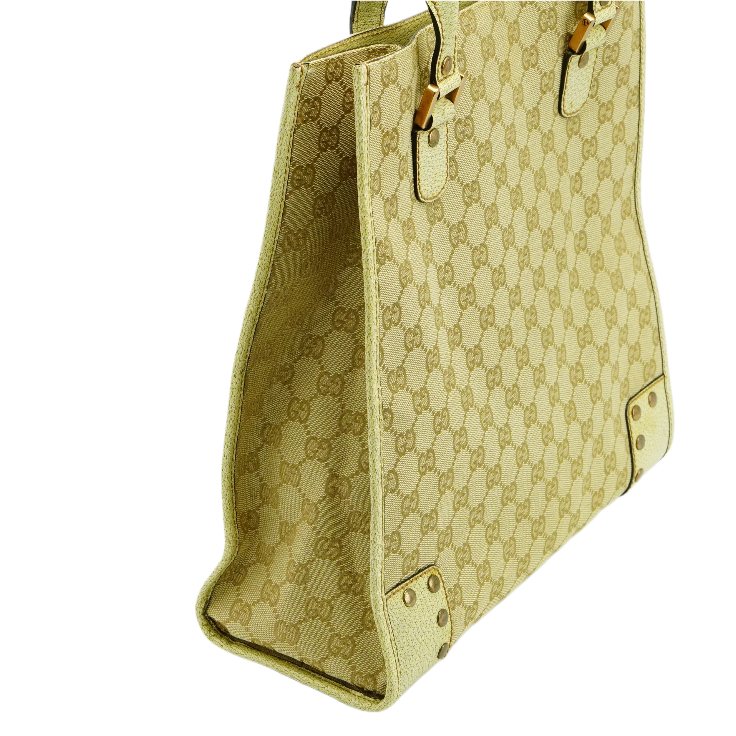 Gucci Beige GG Monogram Canvas Handbag