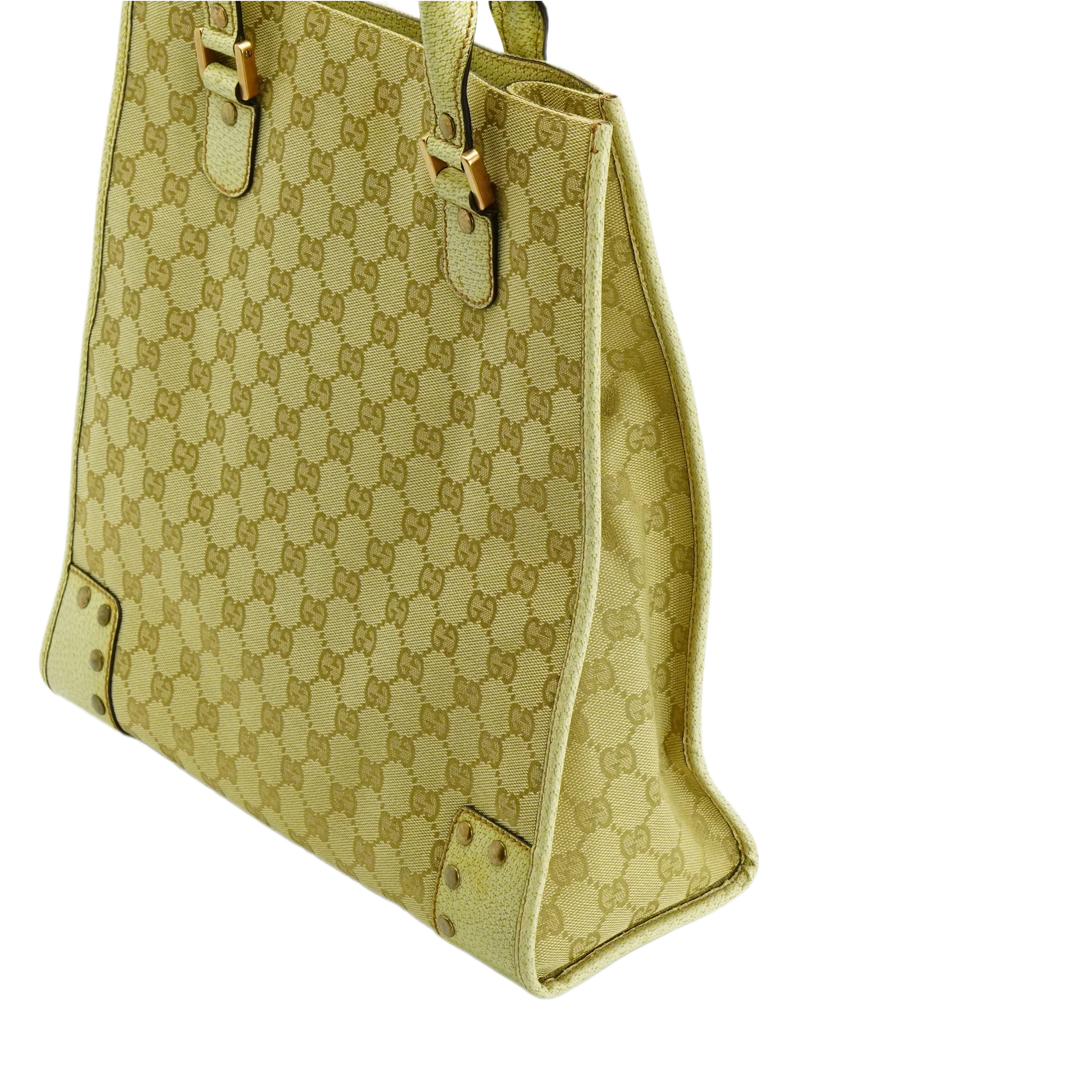 Gucci Beige GG Monogram Canvas Handbag
